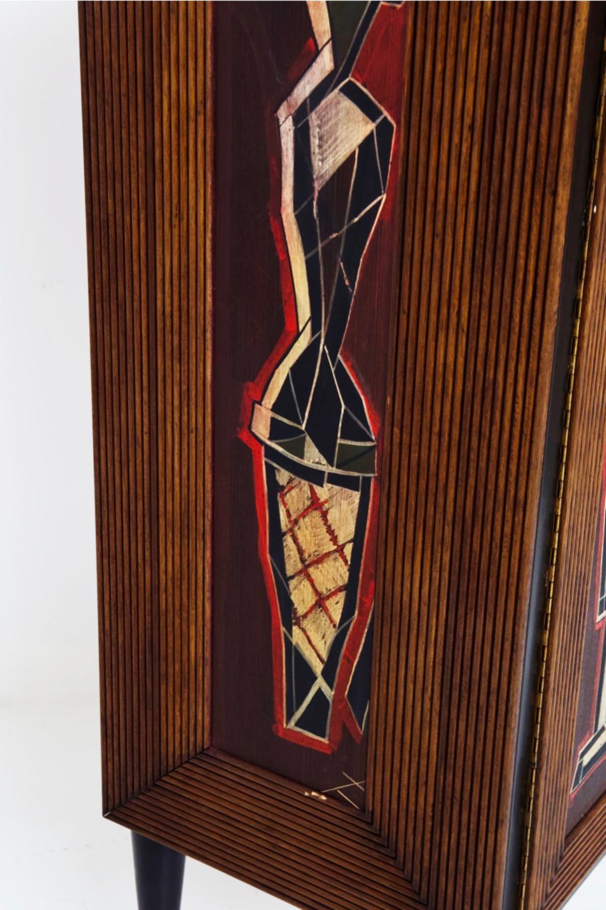 Luigi Scremin Amazing Wooden Cabinet 'Attr.' 8