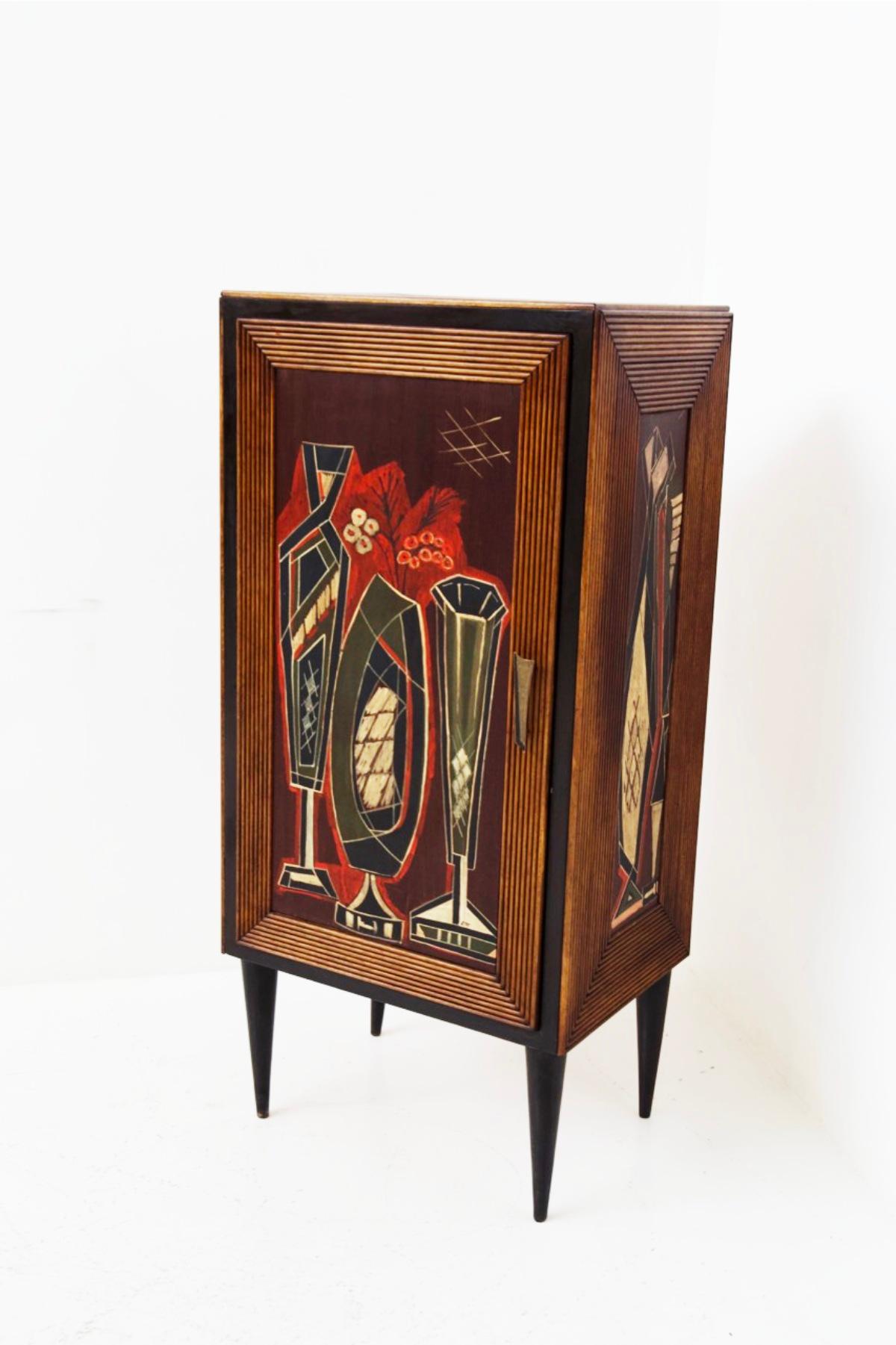 Luigi Scremin Amazing Wooden Cabinet 'Attr.' 9