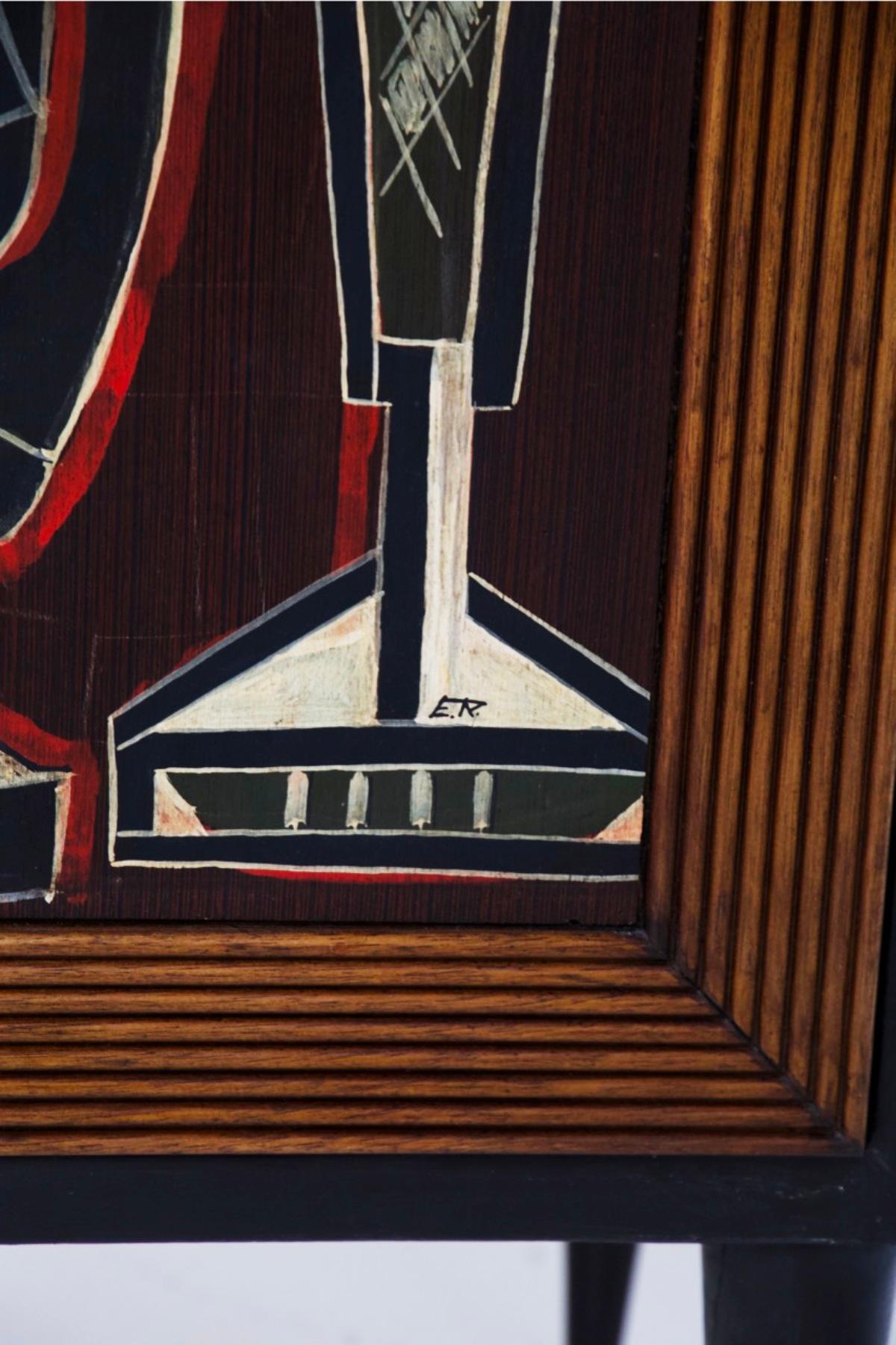Italian Luigi Scremin Amazing Wooden Cabinet 'Attr.'