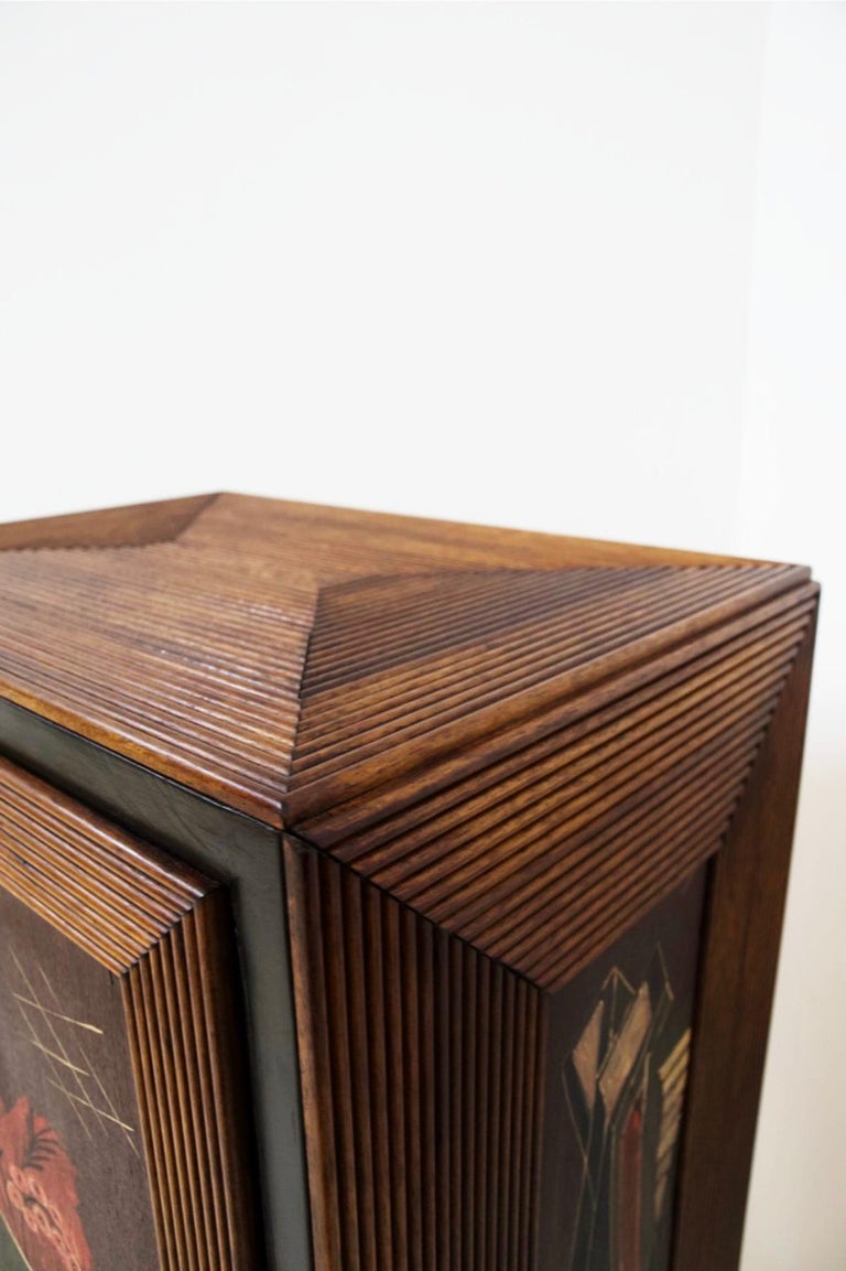 Luigi Scremin Amazing Wooden Cabinet 'Attr.' 1