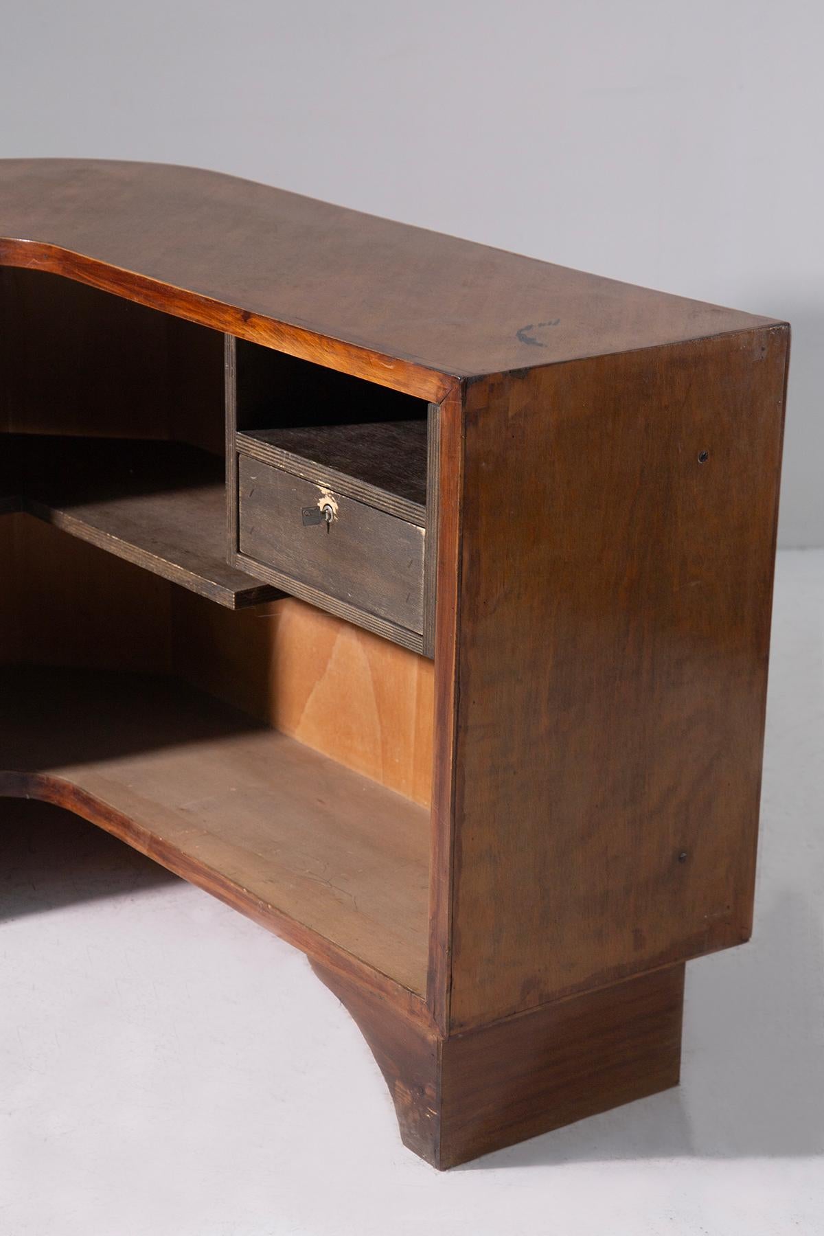 Luigi Scremin Corner italian bar table or desk with inlays For Sale 4