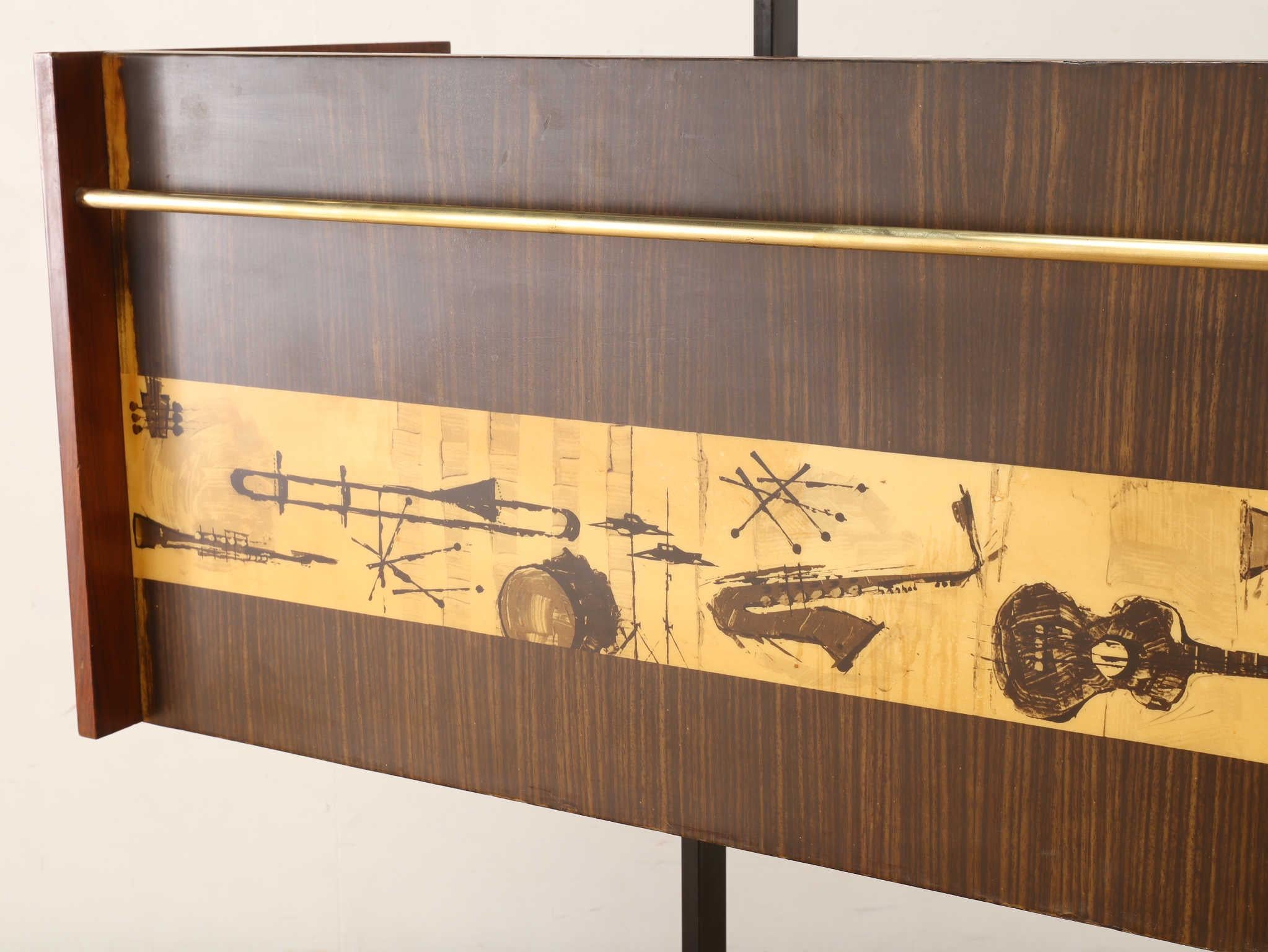 Luigi Scremin For La Permanente Mobili Cantu Bar Counter With Stools 1960's For Sale 1