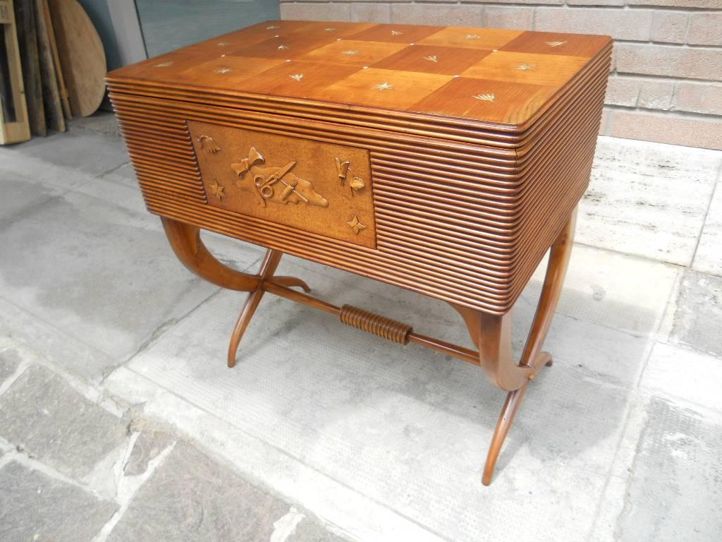Luigi Scremin Side Table, 1930s, Italian Art Deco Period, Italian Vintage 5
