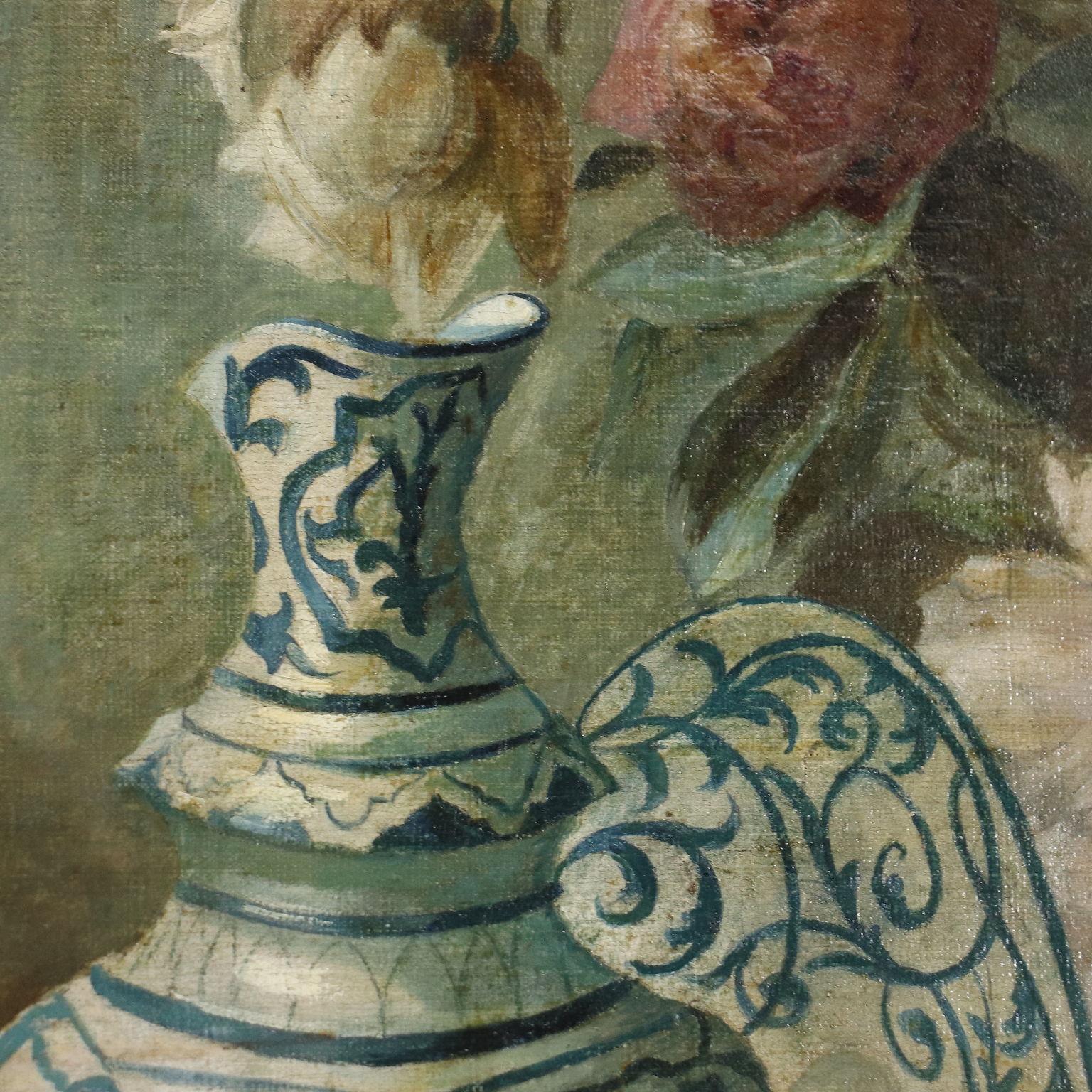 Vase, Roman excavations, 1860 - Other Art Style Painting by Luigi Scrosati