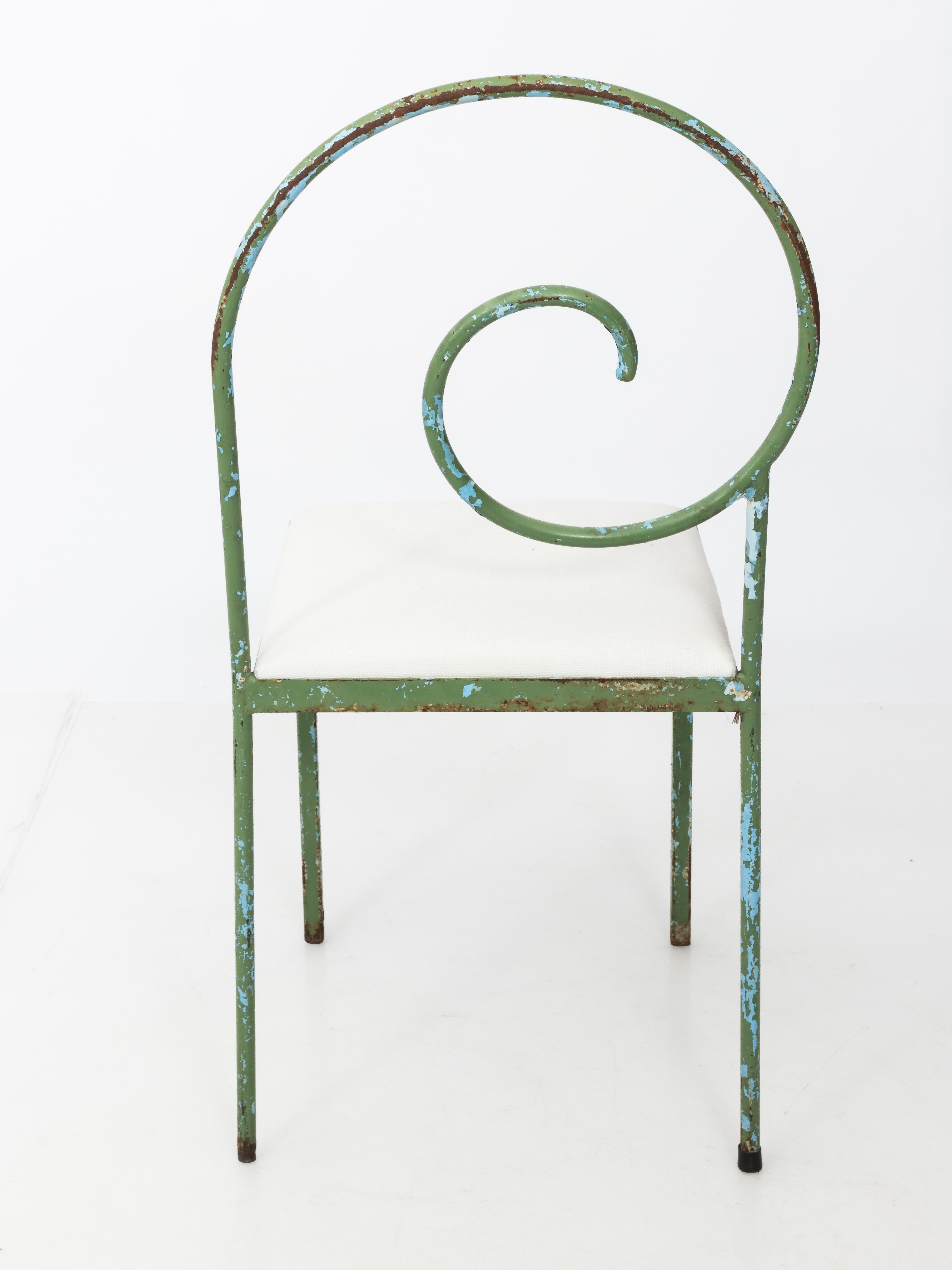 Luigi Serafini Style Scroll Back Suspiral Chairs for Garden 2
