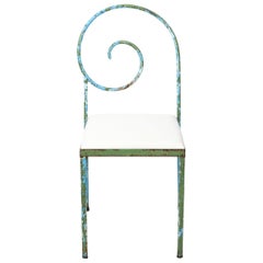 Luigi Serafini Style Scroll Back Suspiral Chairs for Garden