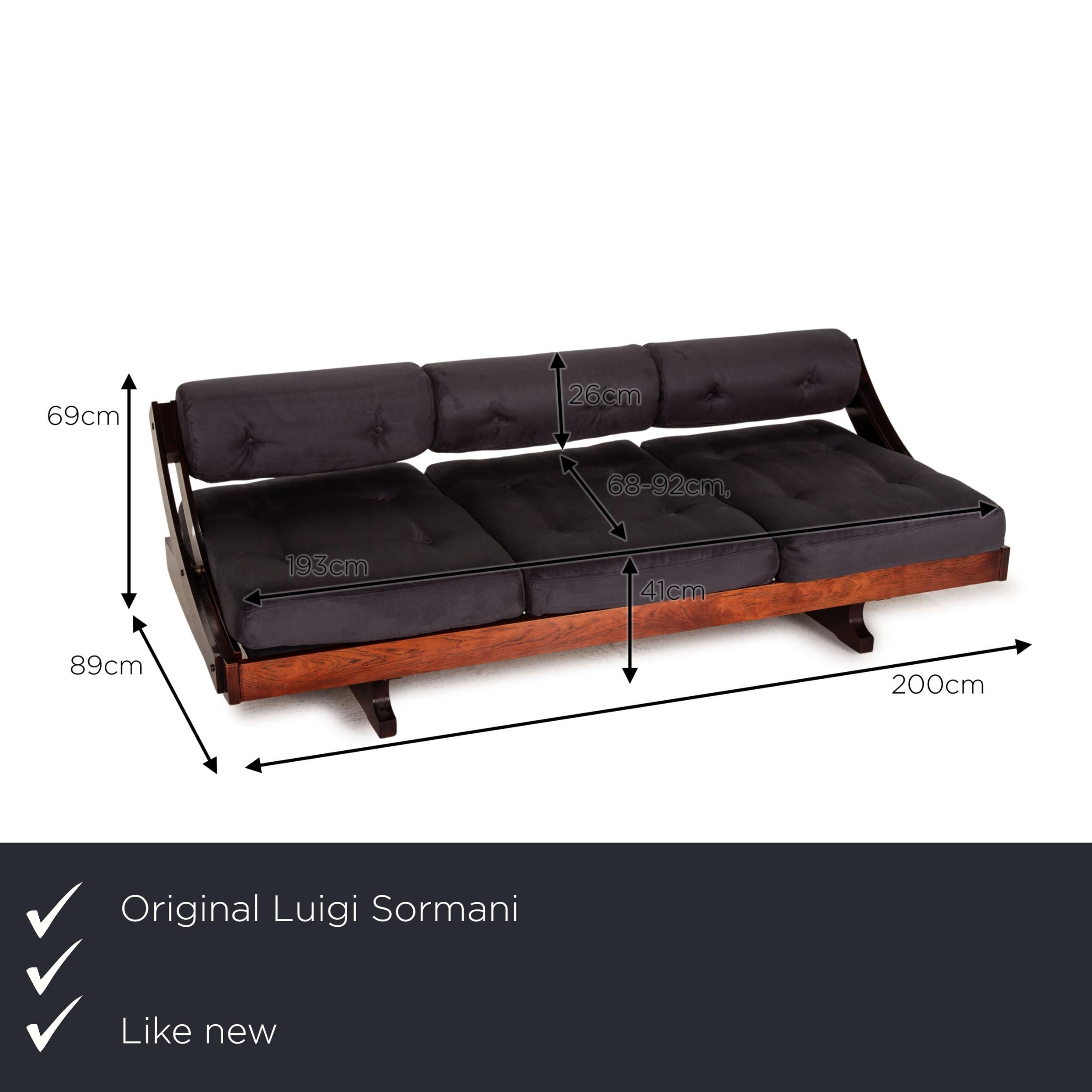 We present to you a Luigi Sormani GS195 Fabric Sofa Gray Three Seater Daybed Couch.
 SKU: #16810-c5
 

 Product measurements in centimeters:
 

 depth: 89
 width: 200
 height: 69
 seat height: 41
 rest height: 
 seat depth: 68
 seat
