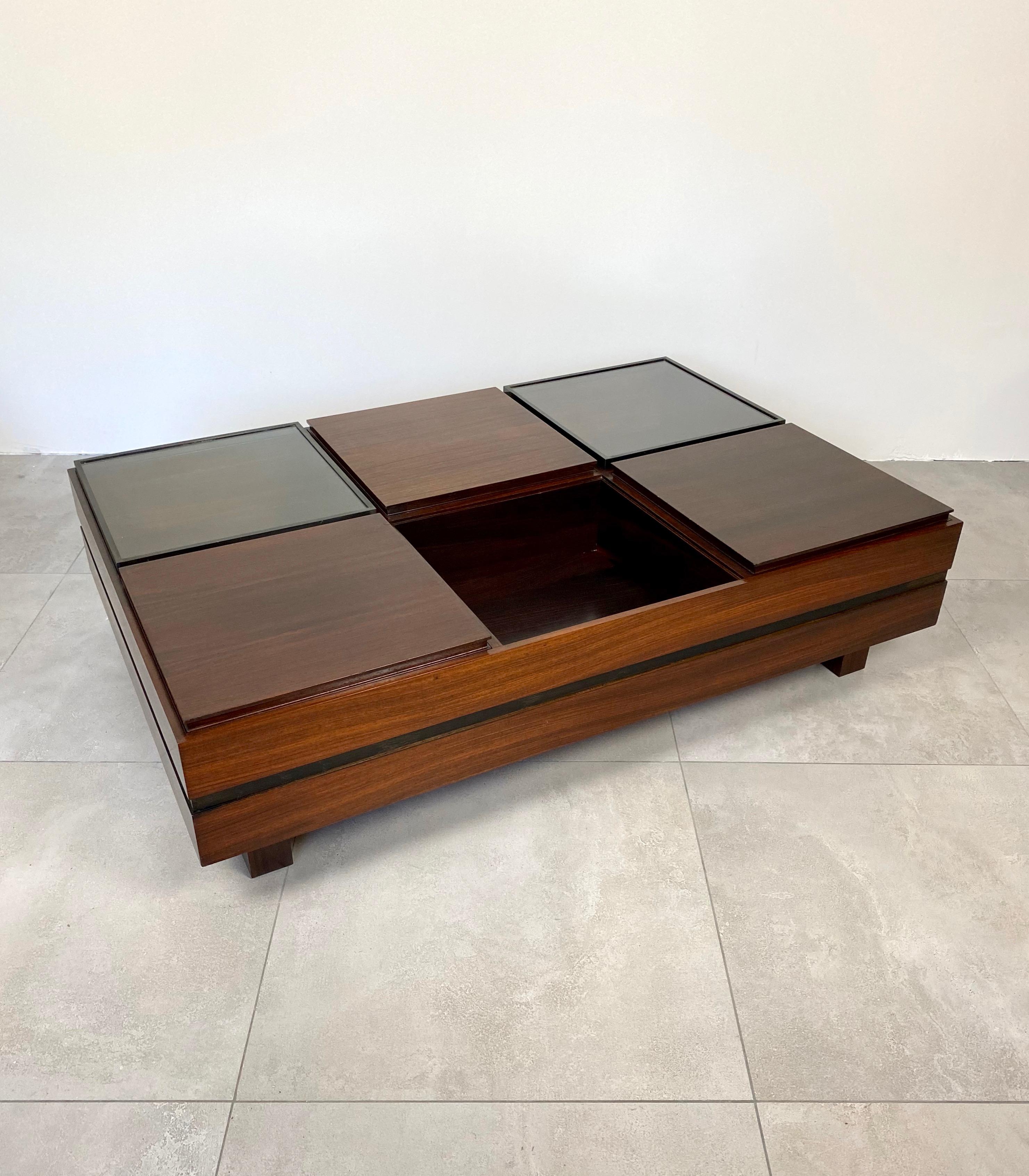 wood and glass coffee table