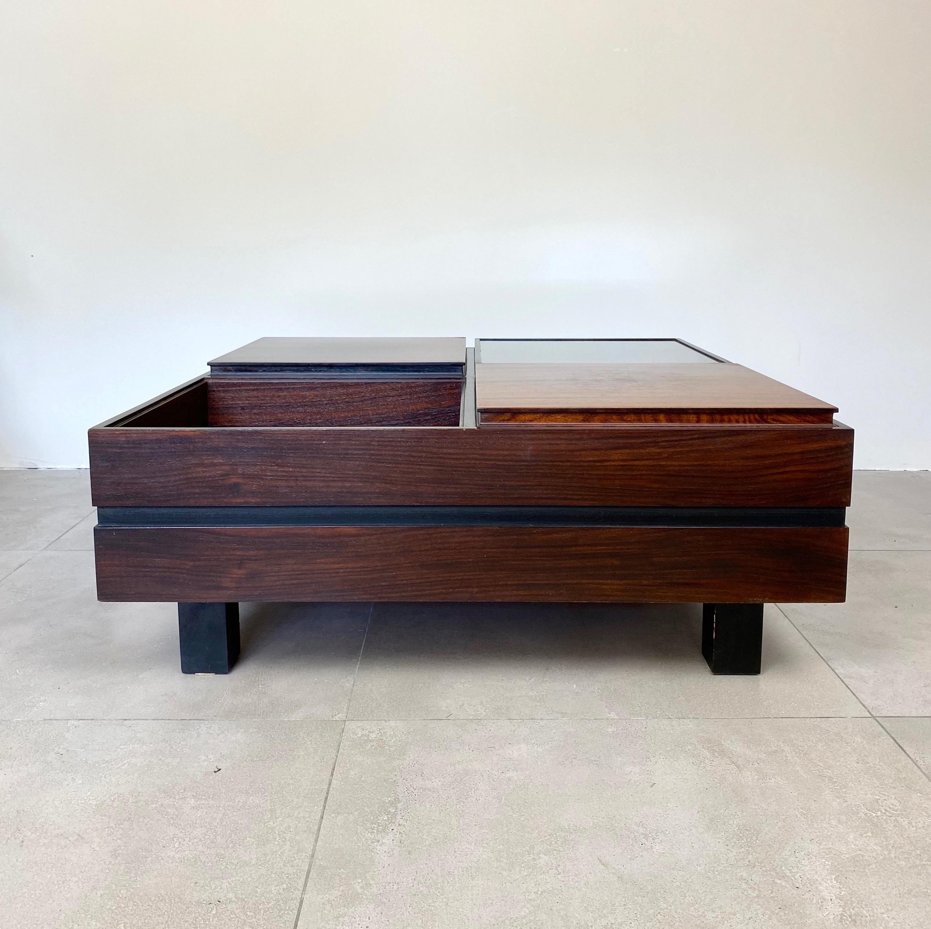Table basse modulaire carrée Luigi Sormani en bois, Italie, années 1960 en vente 8