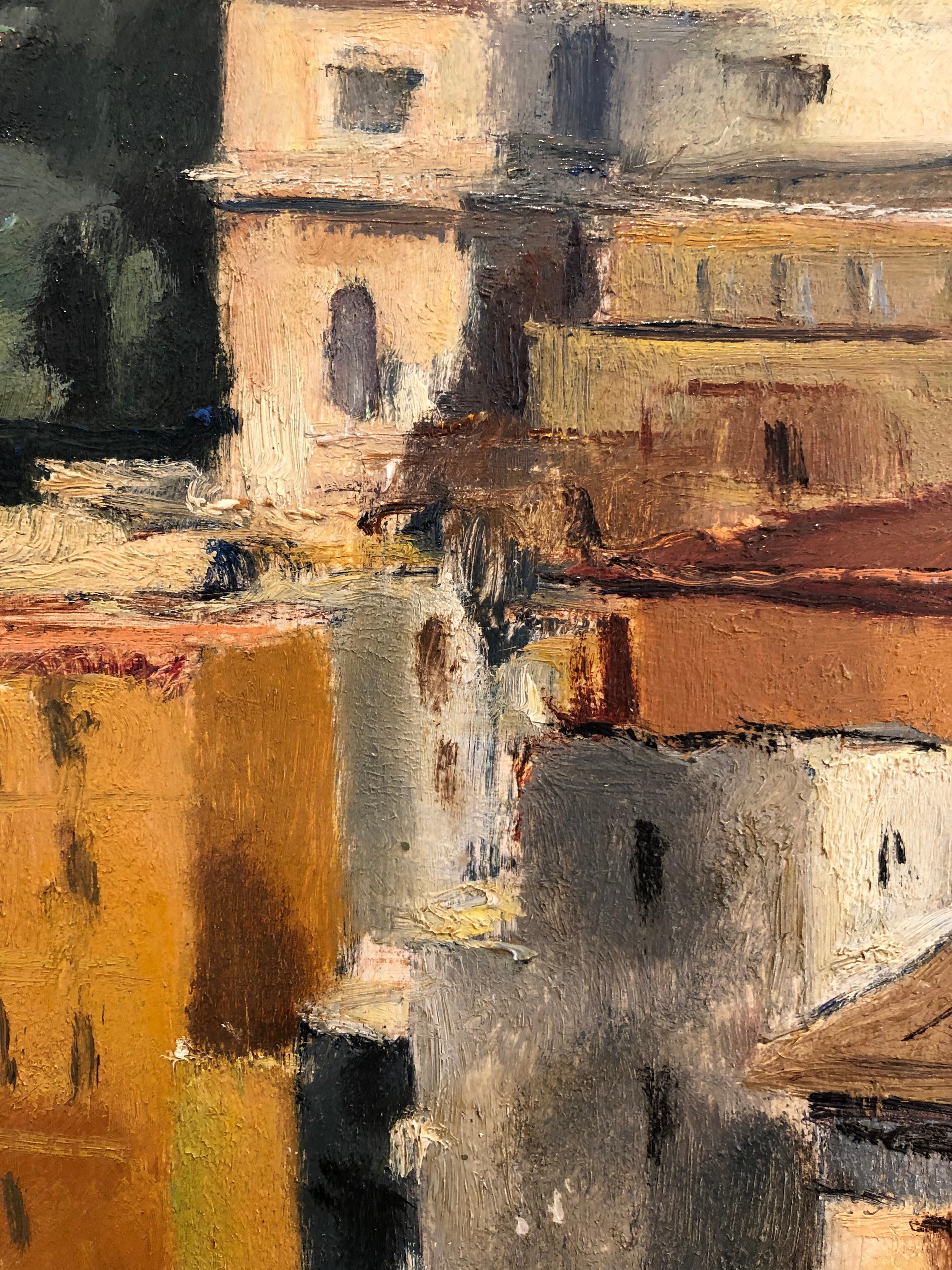 Basílica de San Pedro, Roma - Landscape Painting Marrón de Luigi Surdi