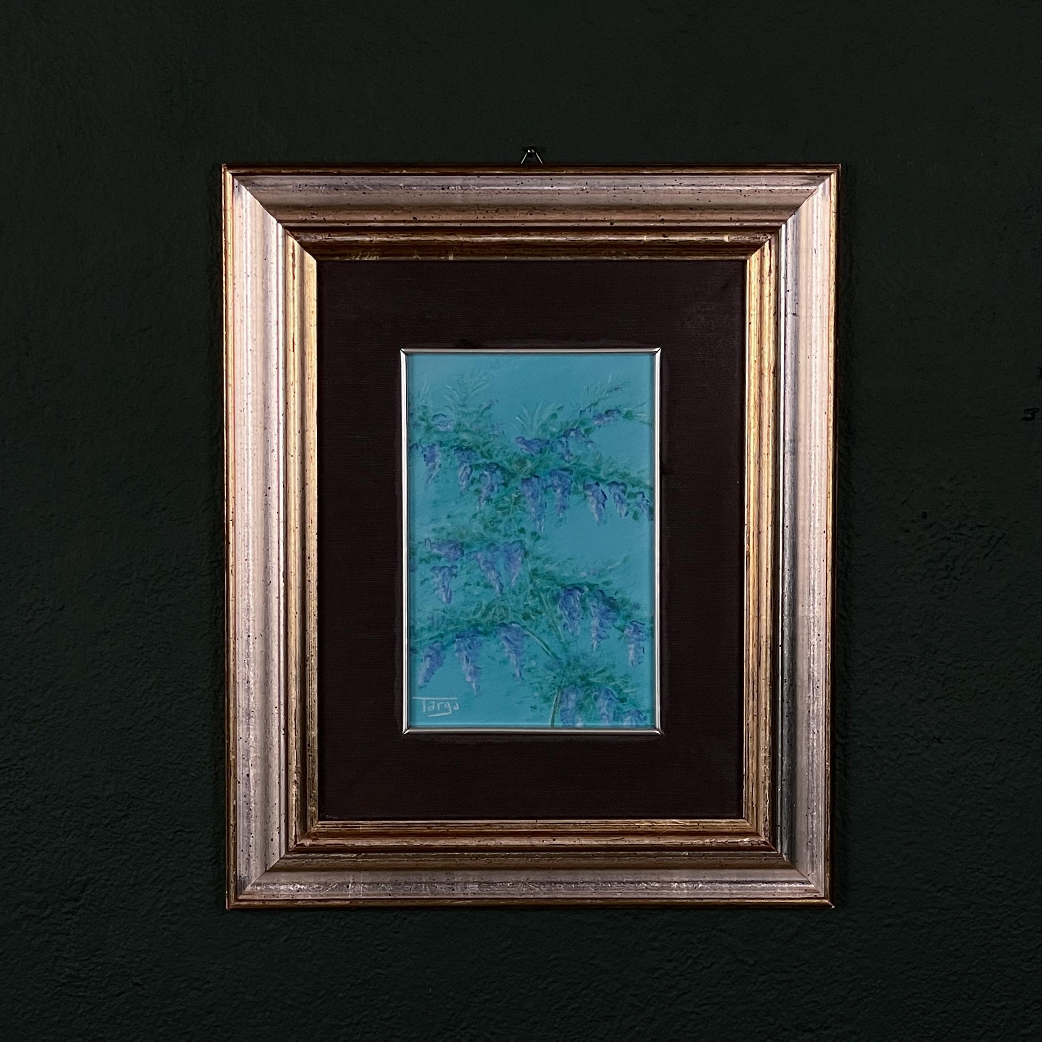 Luigi Targa, Blaue Blumen, Padua, Italien 1970er Jahre, Öl auf Leinwand, gerahmt im Angebot 4