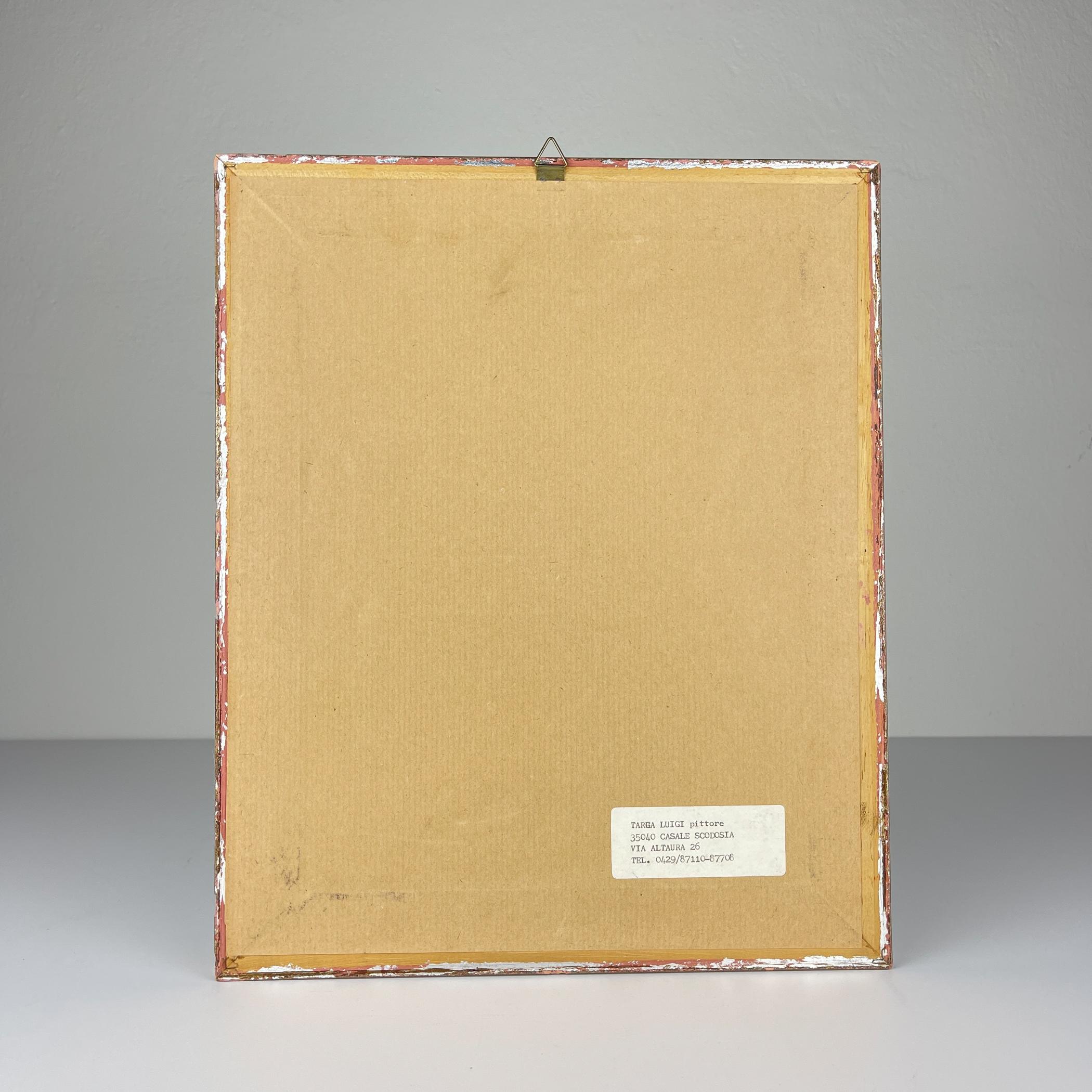 Luigi Targa, Blaue Blumen, Padua, Italien 1970er Jahre, Öl auf Leinwand, gerahmt im Angebot 1
