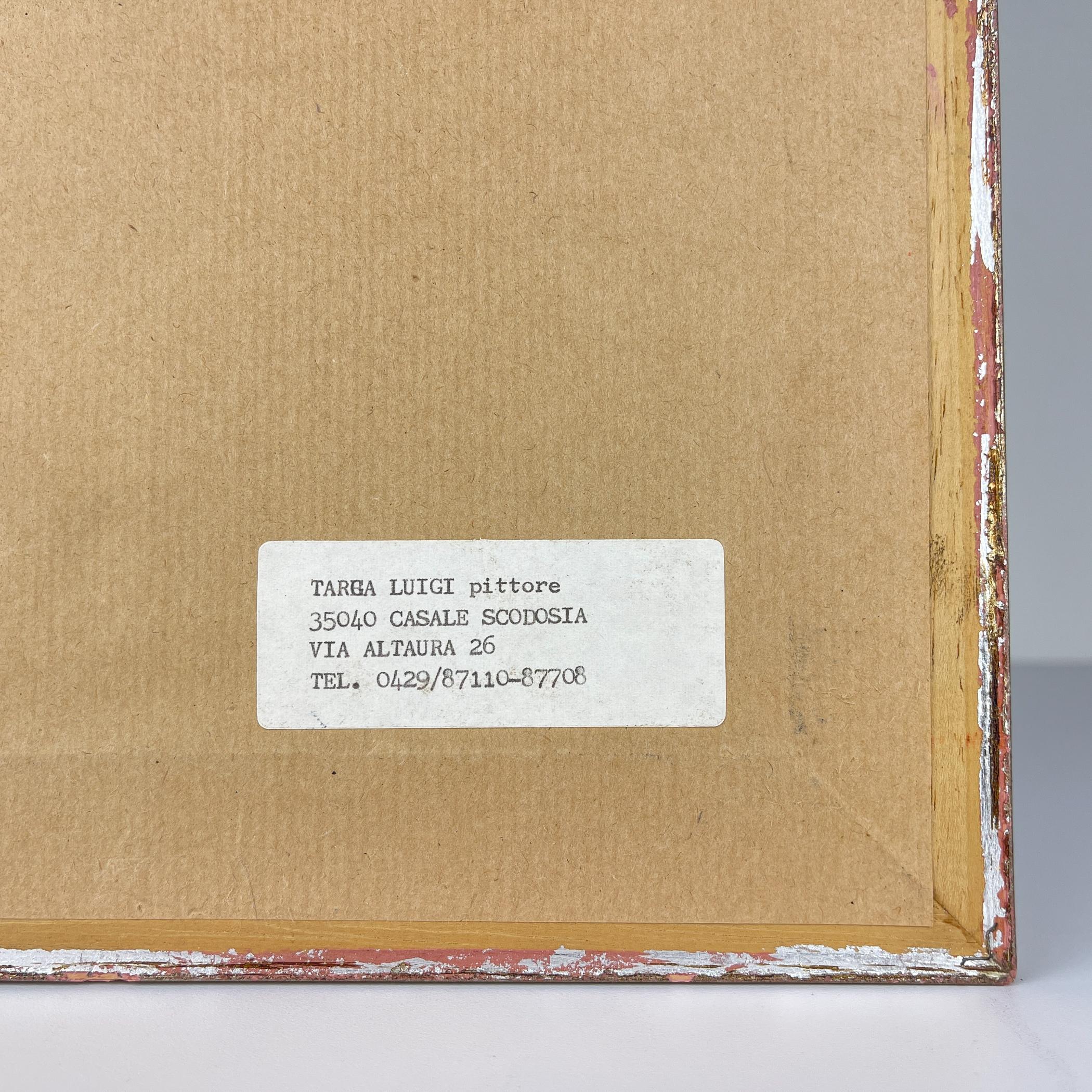 Luigi Targa, Blaue Blumen, Padua, Italien 1970er Jahre, Öl auf Leinwand, gerahmt im Angebot 2