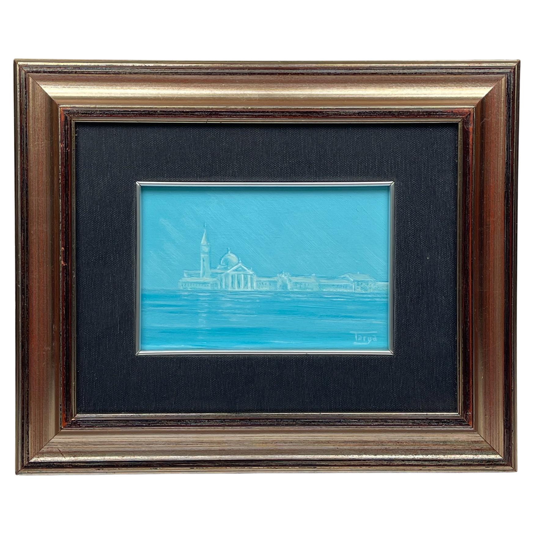 Luigi Targa, venezianische Lagune im Himmel, Italien, 1970er Jahre, Öl, gerahmt