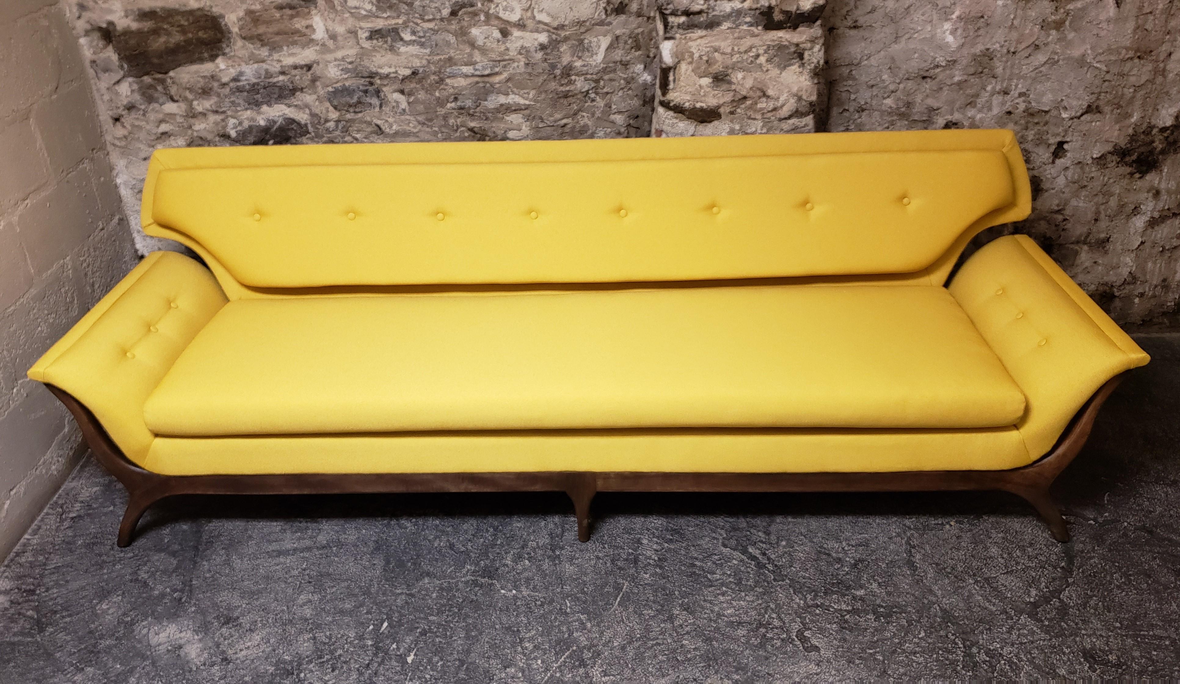 Mid-Century Modern Luigi Tiengo Attributed Sofa and Chair