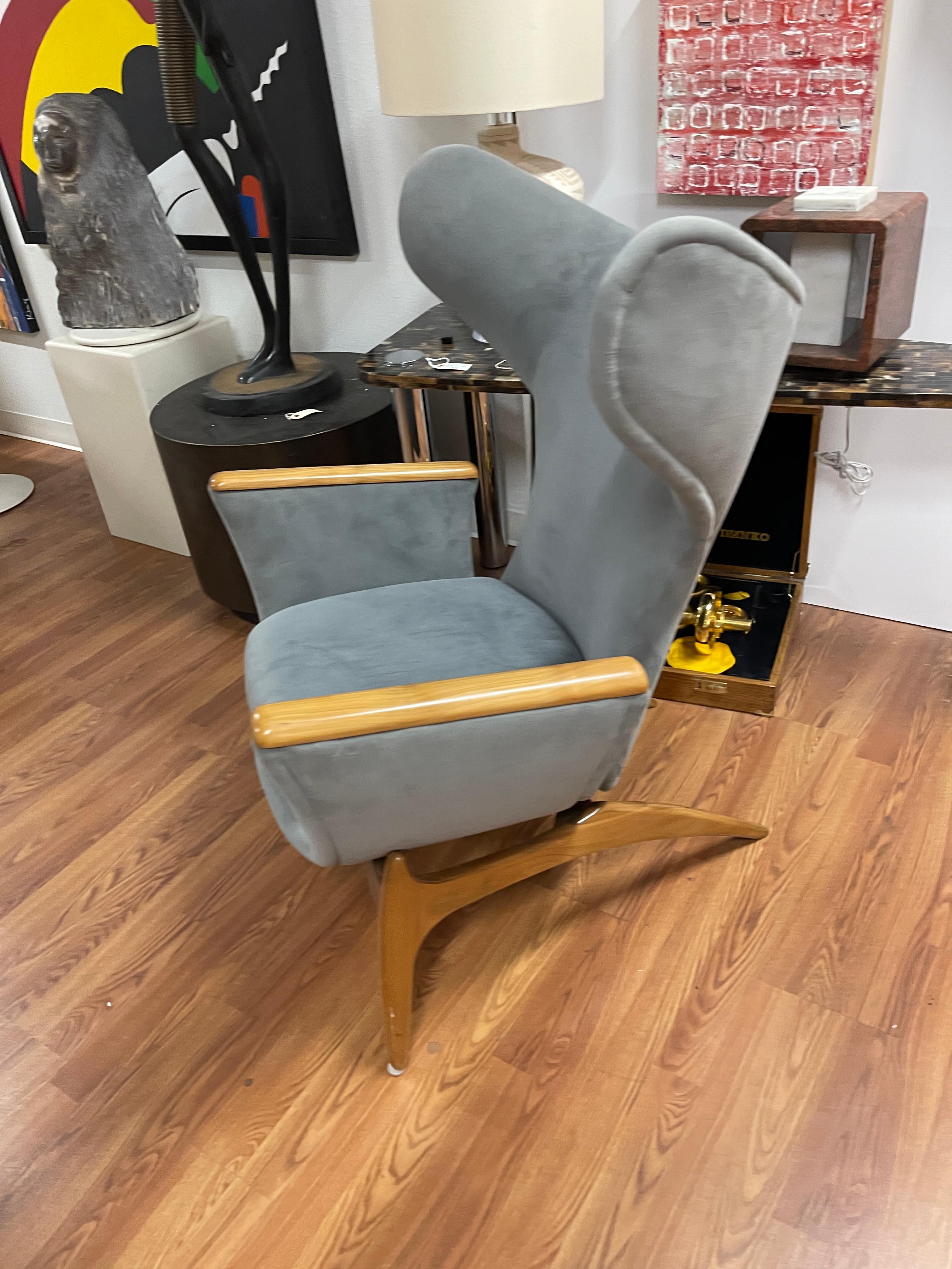 Luigi Tiengo for Cimon Modern Wingback Chair 11