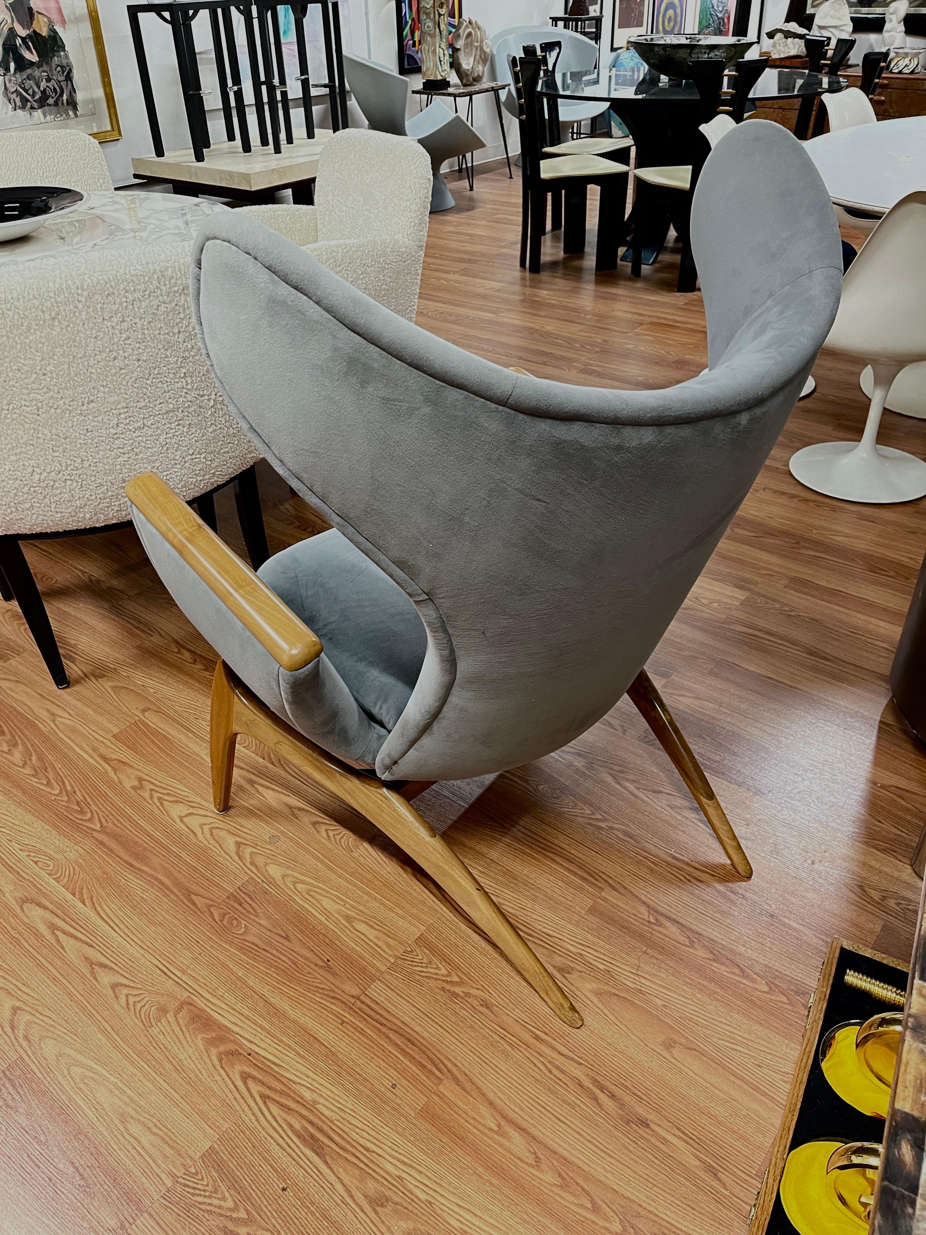 Fabric Luigi Tiengo for Cimon Modern Wingback Chair
