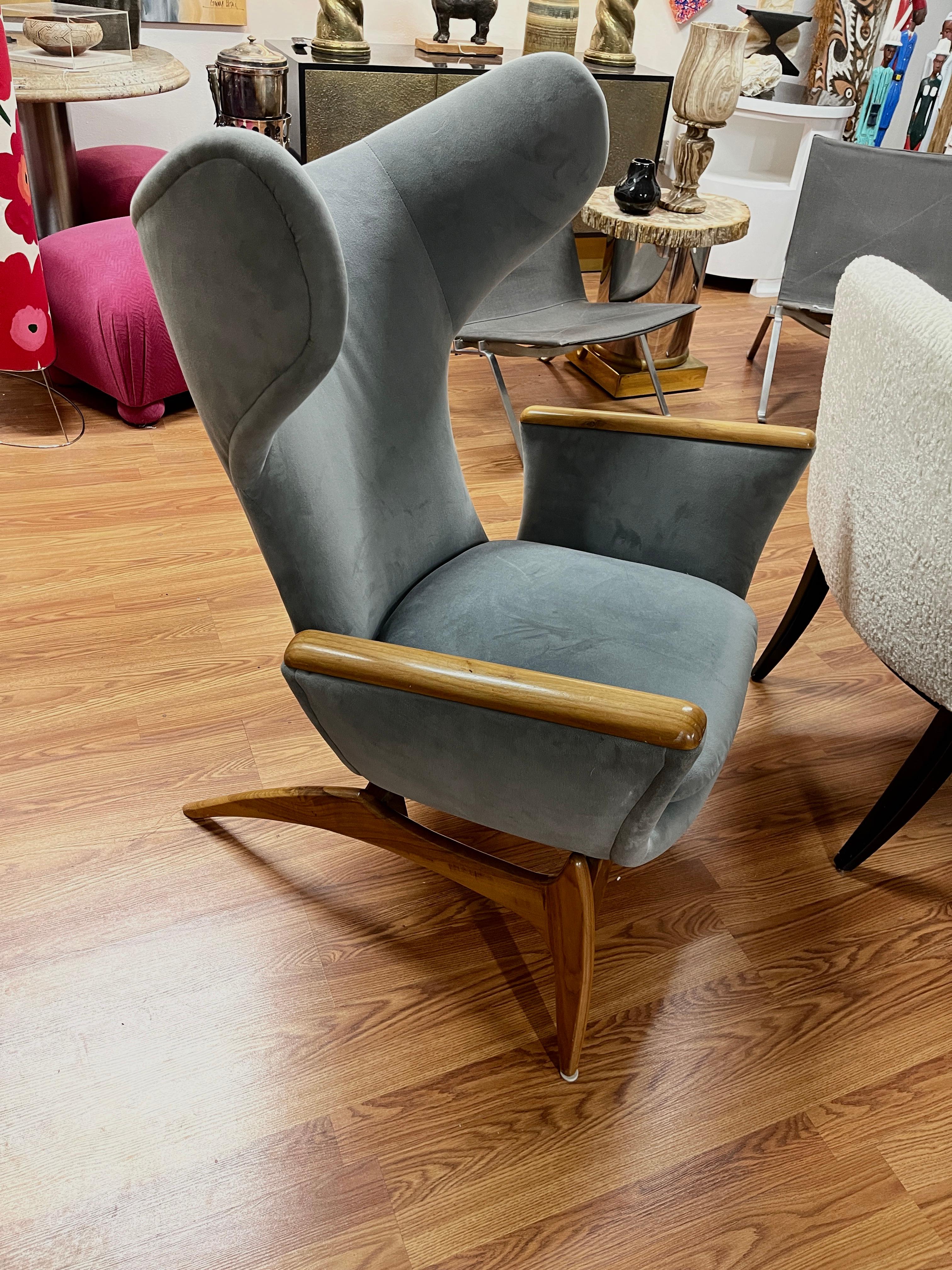 Luigi Tiengo for Cimon Modern Wingback Chair 2