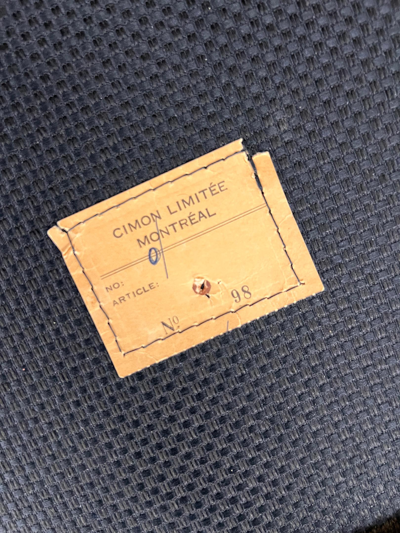 Luigi Tiengo Sofá nº 500-13 de mohair chocolate para Cimon Montreal, años 60 en venta 2
