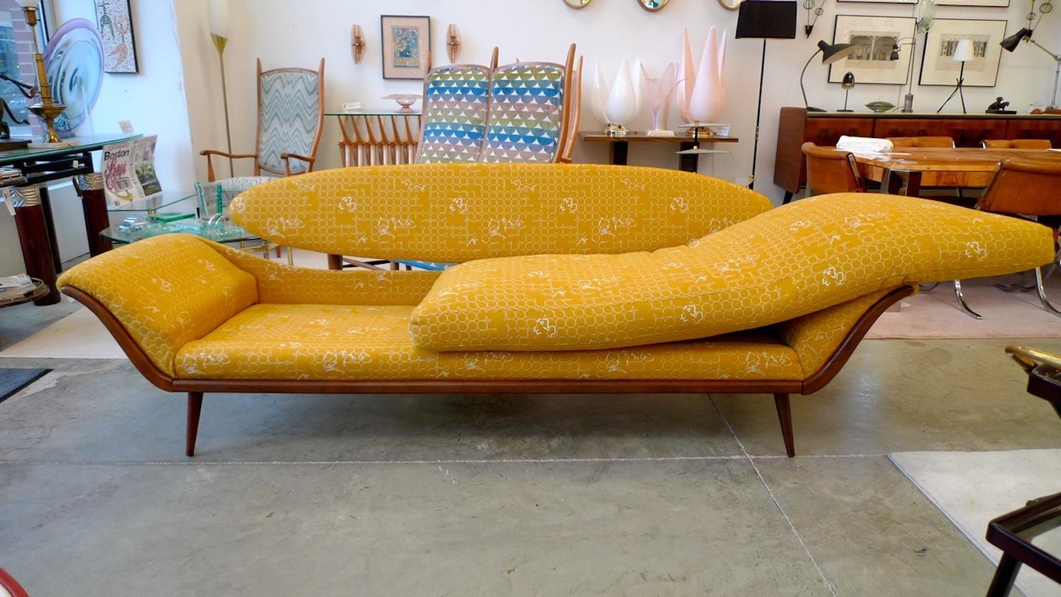 Mid-20th Century Luigi Tiengo Surfboard Gondola Sofa for Cimon For Sale