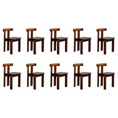 Luigi Vaghi Sillas de comedor para Former, 1968, Juego de 10