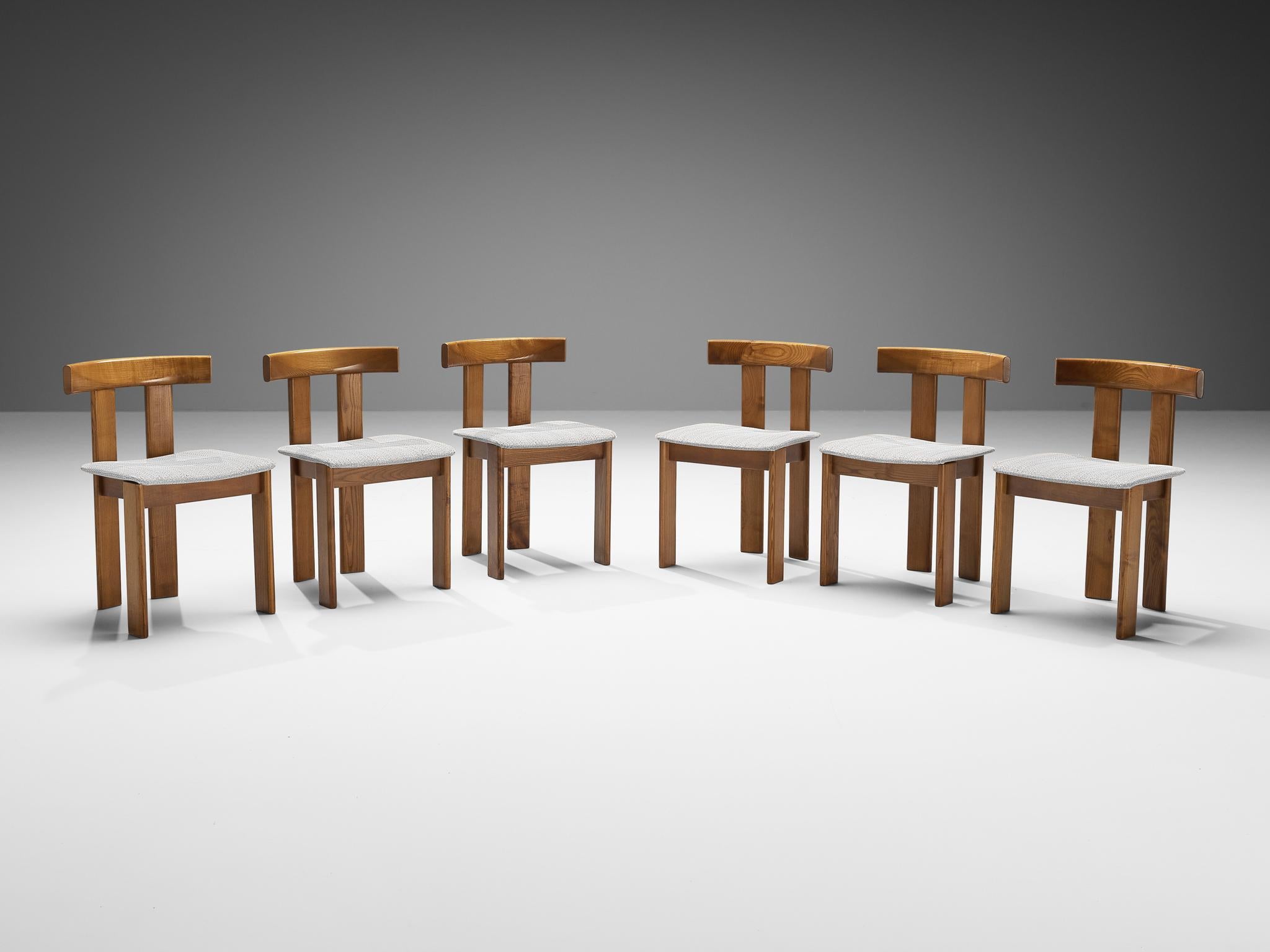 Luigi Vaghi for Former Set of Six Dining Chairs in Ash  For Sale 3