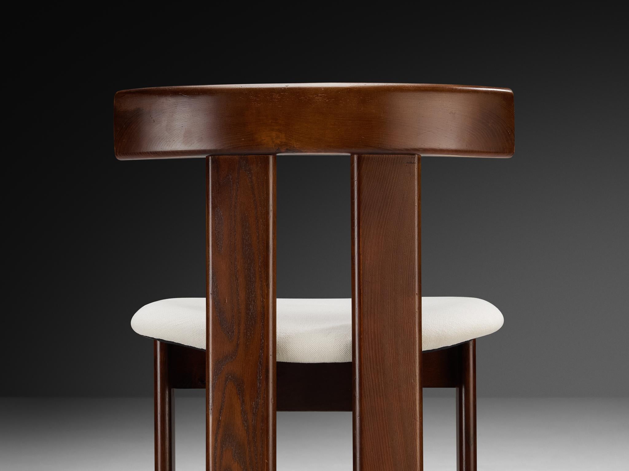 Mid-Century Modern Luigi Vaghi for Former Set of Six Dining Chairs in Ash For Sale