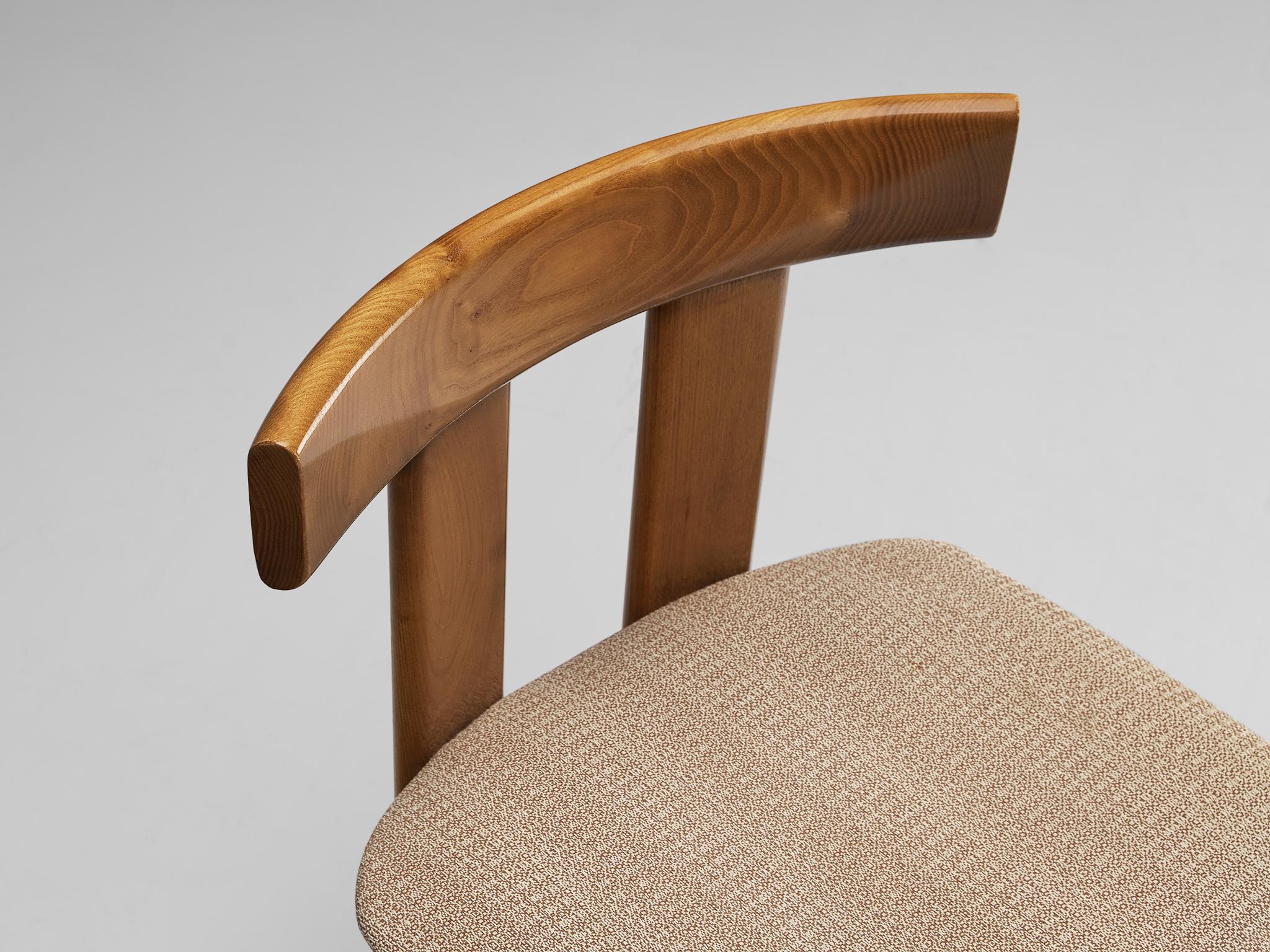 Mid-20th Century Luigi Vaghi for Former Set of Six Dining Chairs in Ash 