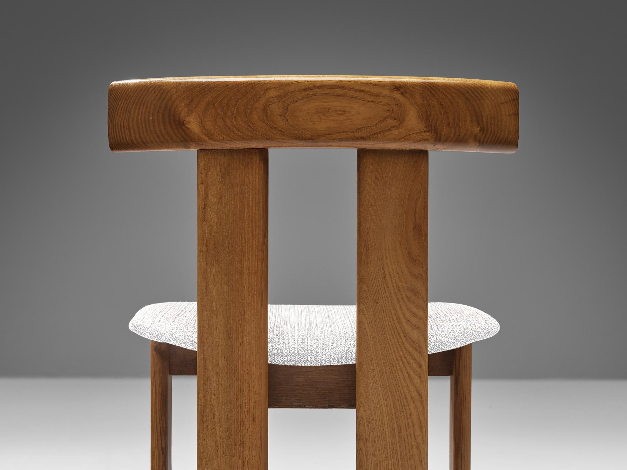 Mid-20th Century Luigi Vaghi for Former Set of Six Dining Chairs in Ash  For Sale