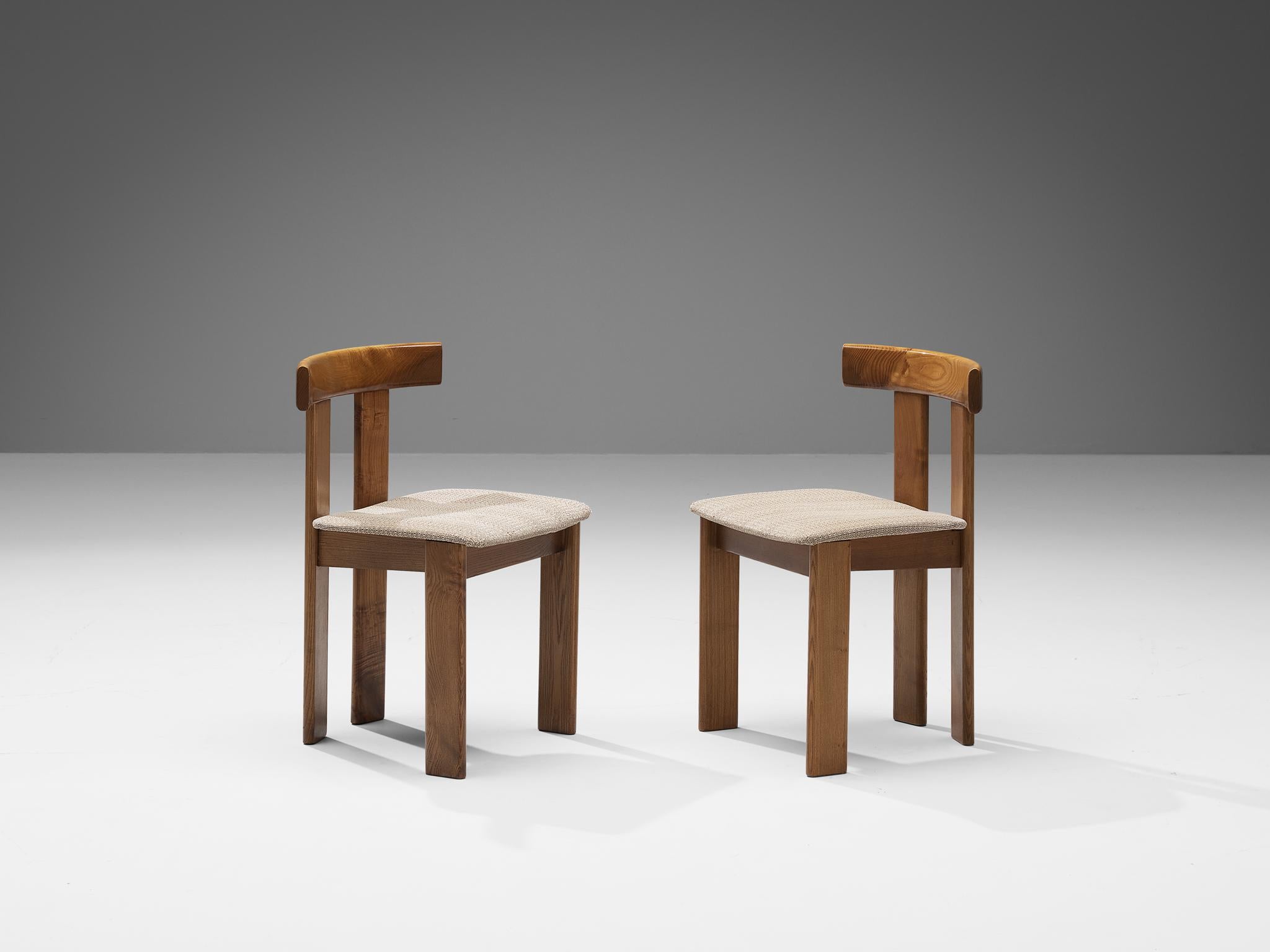 Luigi Vaghi for Former Set of Six Dining Chairs in Ash  1