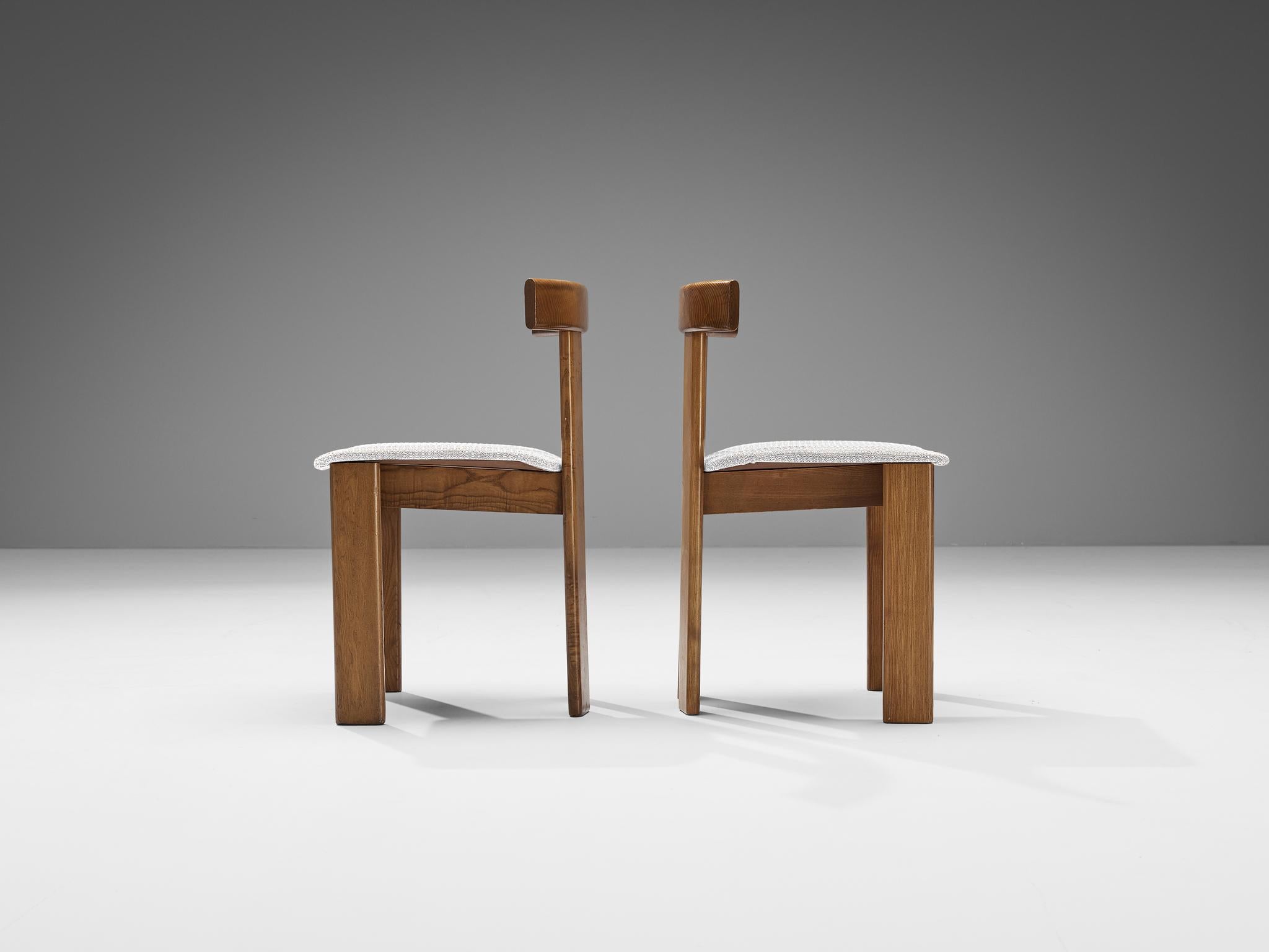 Luigi Vaghi for Former Set of Six Dining Chairs in Ash  For Sale 2