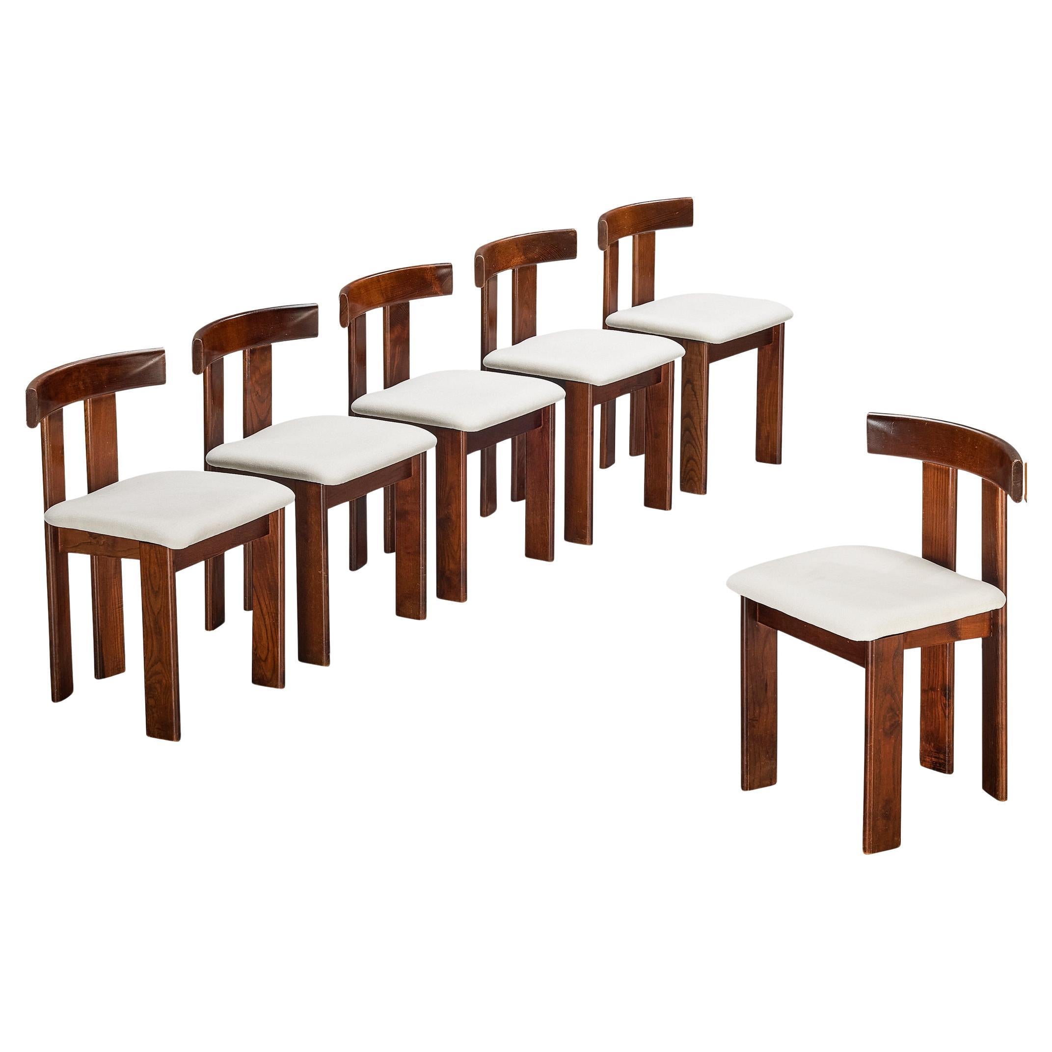 Luigi Vaghi for Former Set of Six Dining Chairs in Ash For Sale