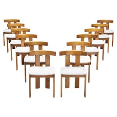 Luigi Vaghi for Former Ensemble de douze chaises de salle à manger en frêne 