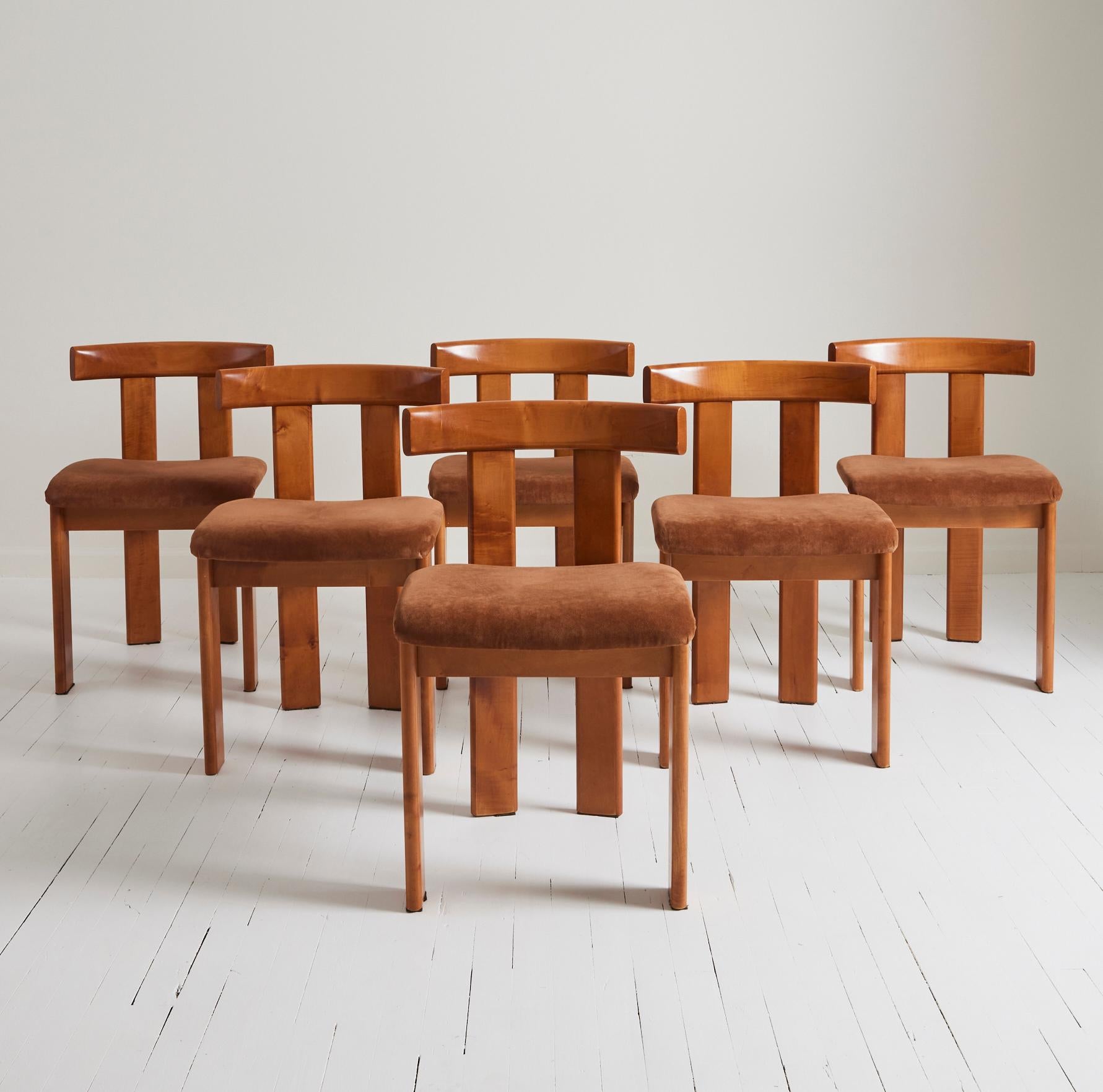 Italian designer Luigi Vaghi dining chairs for the 