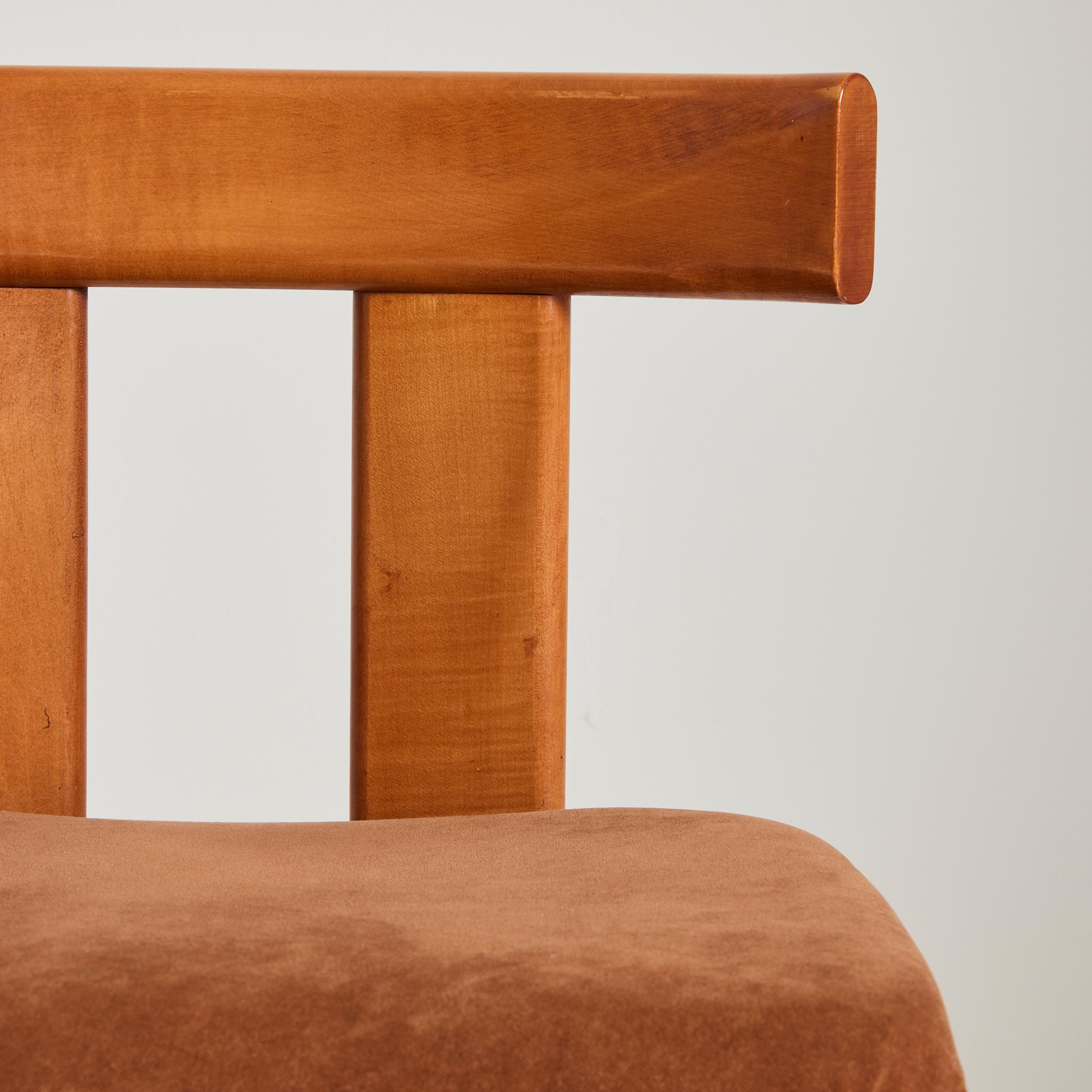 Luigi Vaghi Italian Modern Walnut Dining Chairs, 1970's, Set of 6 2