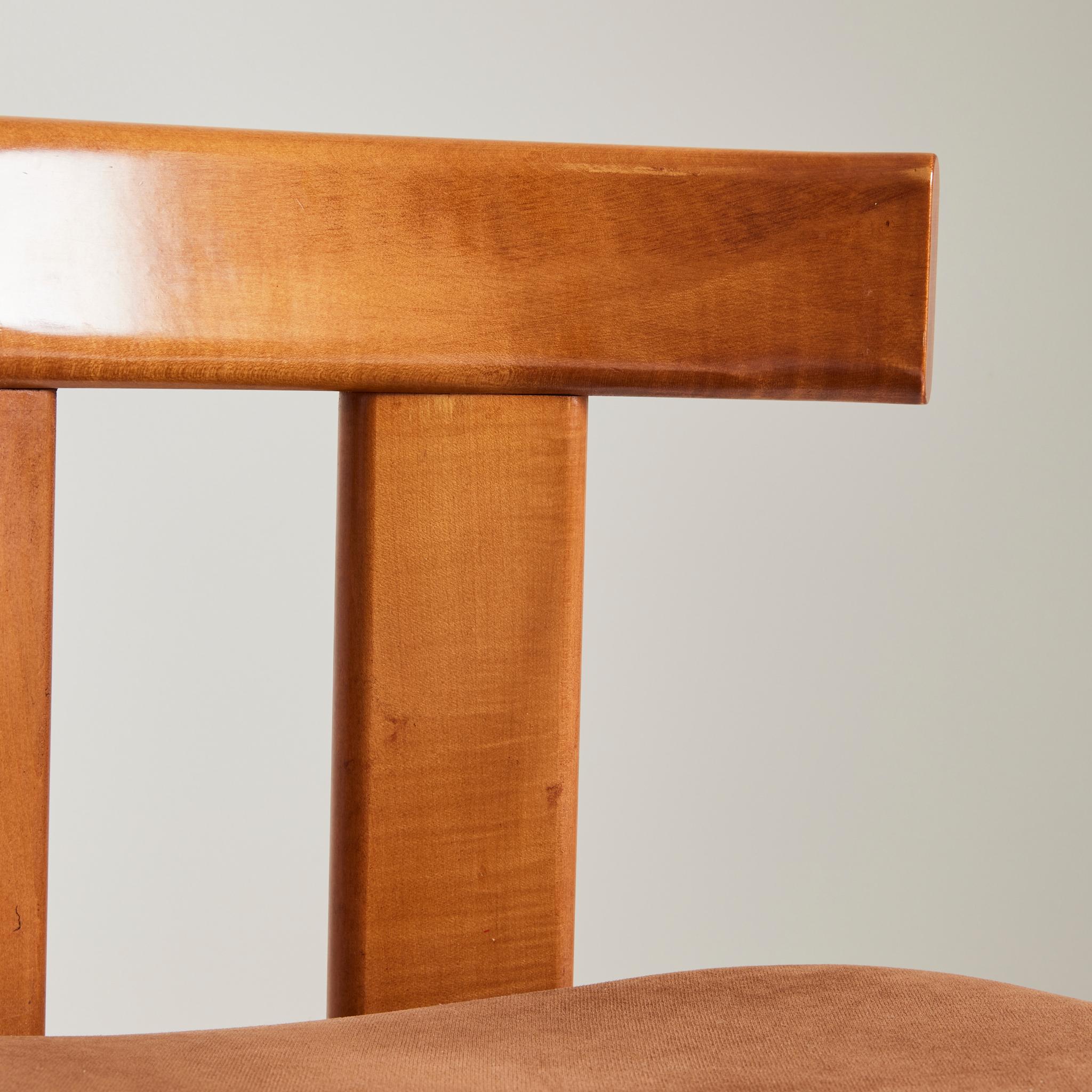 Luigi Vaghi Italian Modern Walnut Dining Chairs, 1970's, Set of 6 4