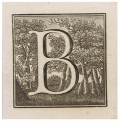 Letter B - Etching by Luigi Vanvitelli - 18th Century