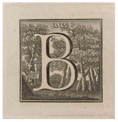 Letter B - Etching by Luigi Vanvitelli - 18th Century