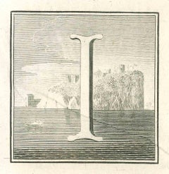 Lettre I - Gravure de Luigi Vanvitelli - 18ème siècle