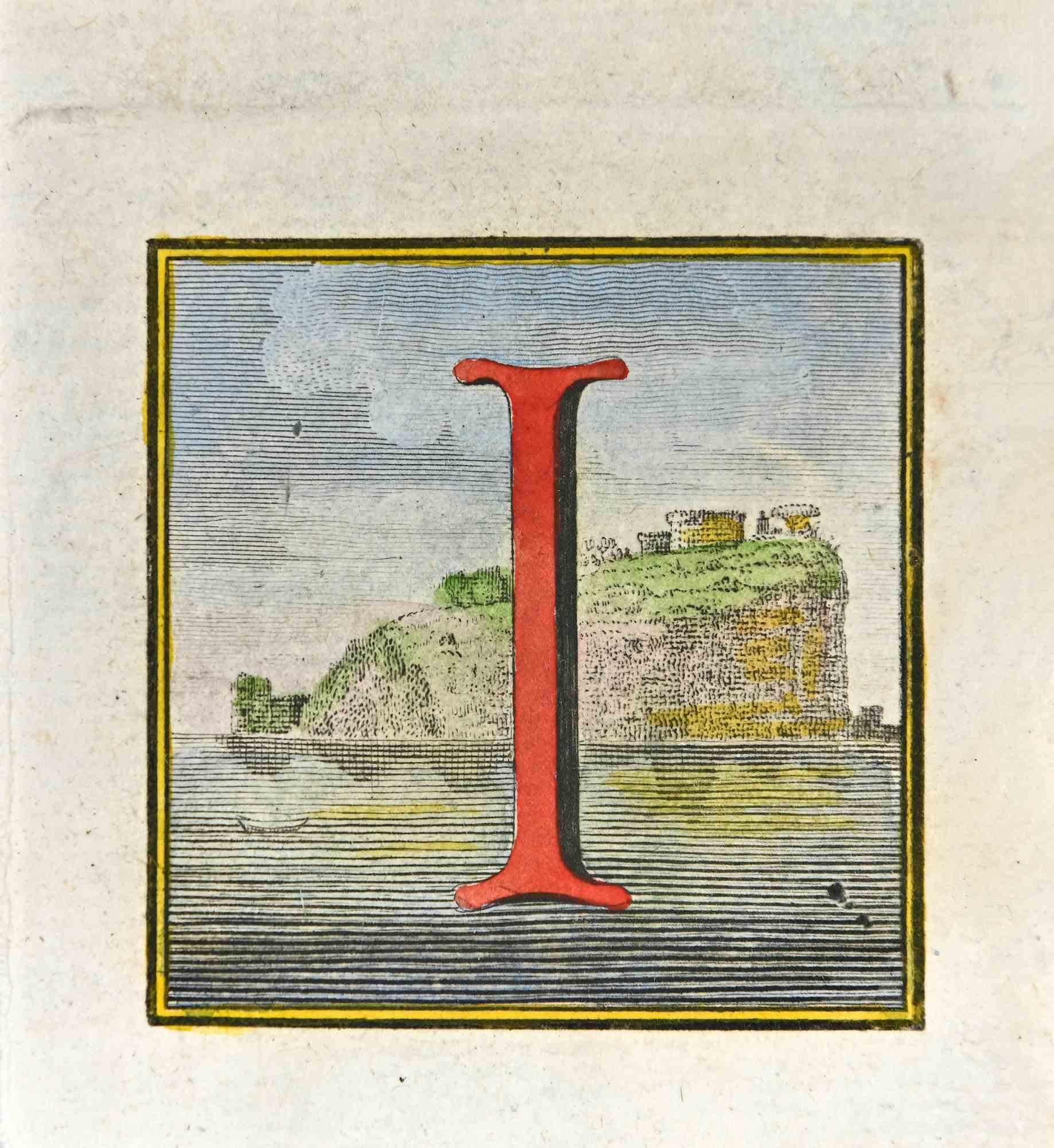 Buchstabe des Alphabets I aus der Serie "Antiquitäten von Herculaneum", ist eine Radierung auf Papier von Luigi Vanvitelli aus dem 18.

Gute Bedingungen.

Die Radierung gehört zu der Druckserie "Antiquities of Herculaneum Exposed" (Originaltitel: