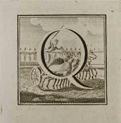Buchstabe Q – Radierung von Luigi Vanvitelli – 18. Jahrhundert