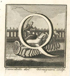 Buchstabe Q – Radierung von Luigi Vanvitelli – 18. Jahrhundert