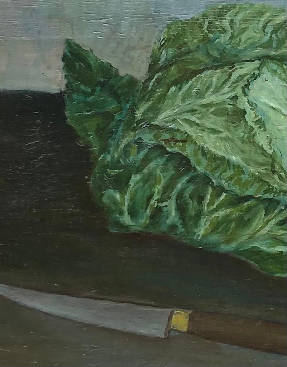 Natura morta con rape e cavoli - Still-Life Painting Grigio di Luigi Venturi
