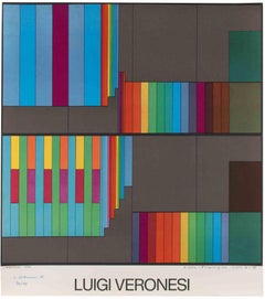Composición abstracta - Litografía de Luigi Veronesi - 1976