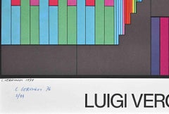 Abstrakte Komposition – Lithographie von Luigi Veronesi – 1970er Jahre