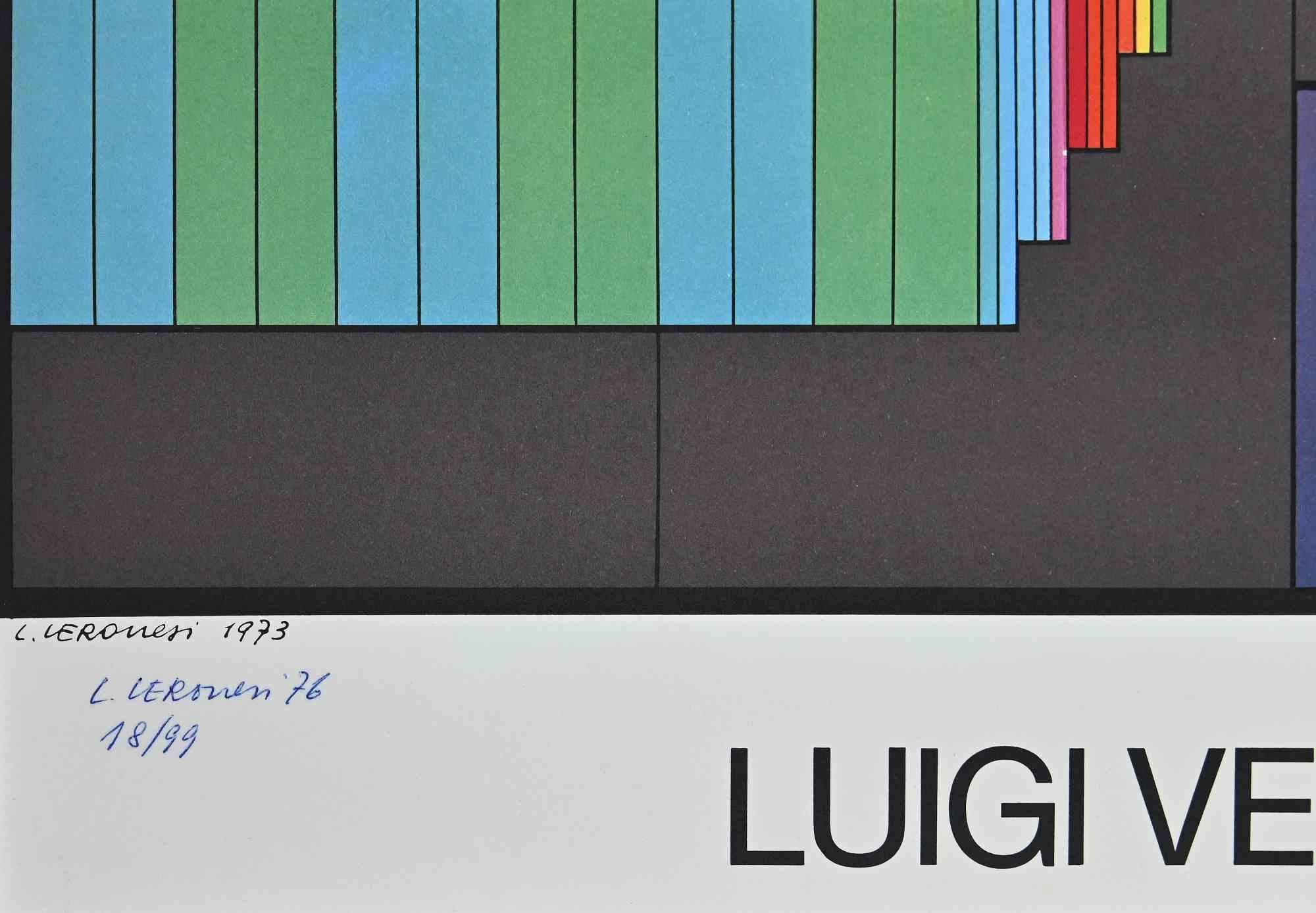 Abstract Composition  is a beautiful original lithograph, realized in the 1970s by  Luigi Veronesi .

Hand-signed on the lower left.

Numbered. edition, 18/99.

In good conditions except for some fordings.

Sheet dimension: 49 x 48.5

The artwork