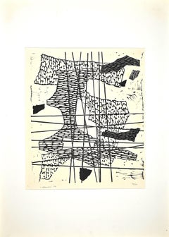 Composition - Linocut de Luigi Veronesi - 1964