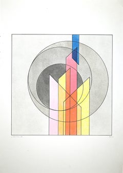 Composition - Original Screen Print by Luigi Veronesi - 1982