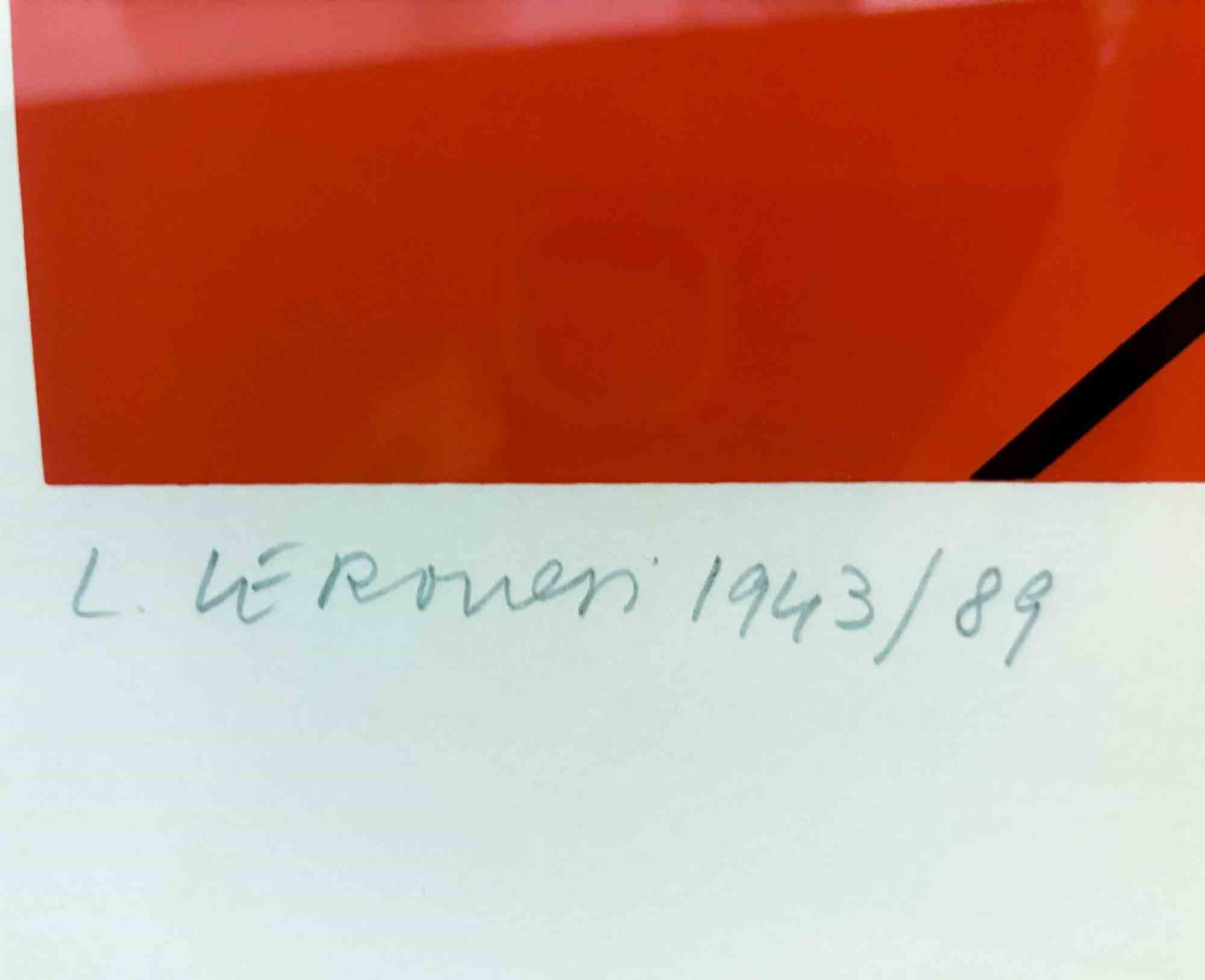 Costruzione Arancio - Litografia di Luigi Veronesi - 1989 in vendita 2