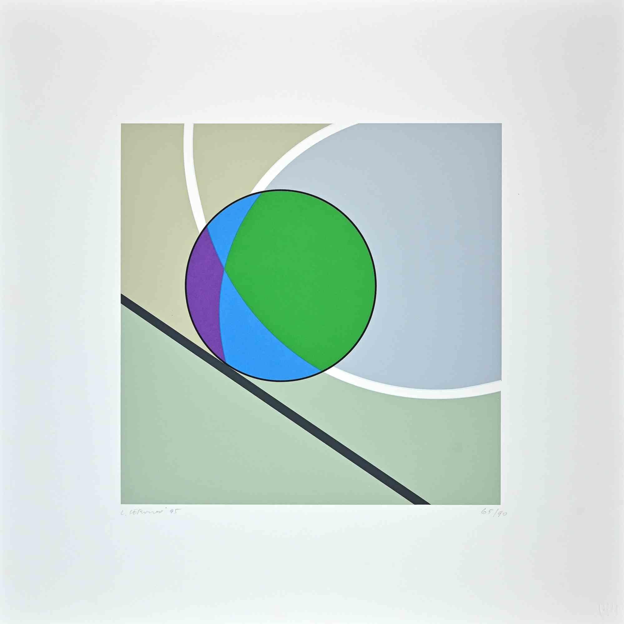 Sun is an original screen print realized by Luigi Veronesi in 1995.

Excellent condition on a white cardboard.

Hand-signed with pencil by the artist on the lower left corner.

Luigi Veronesi (28 May 1908 – 25 February 1998) was an Italian